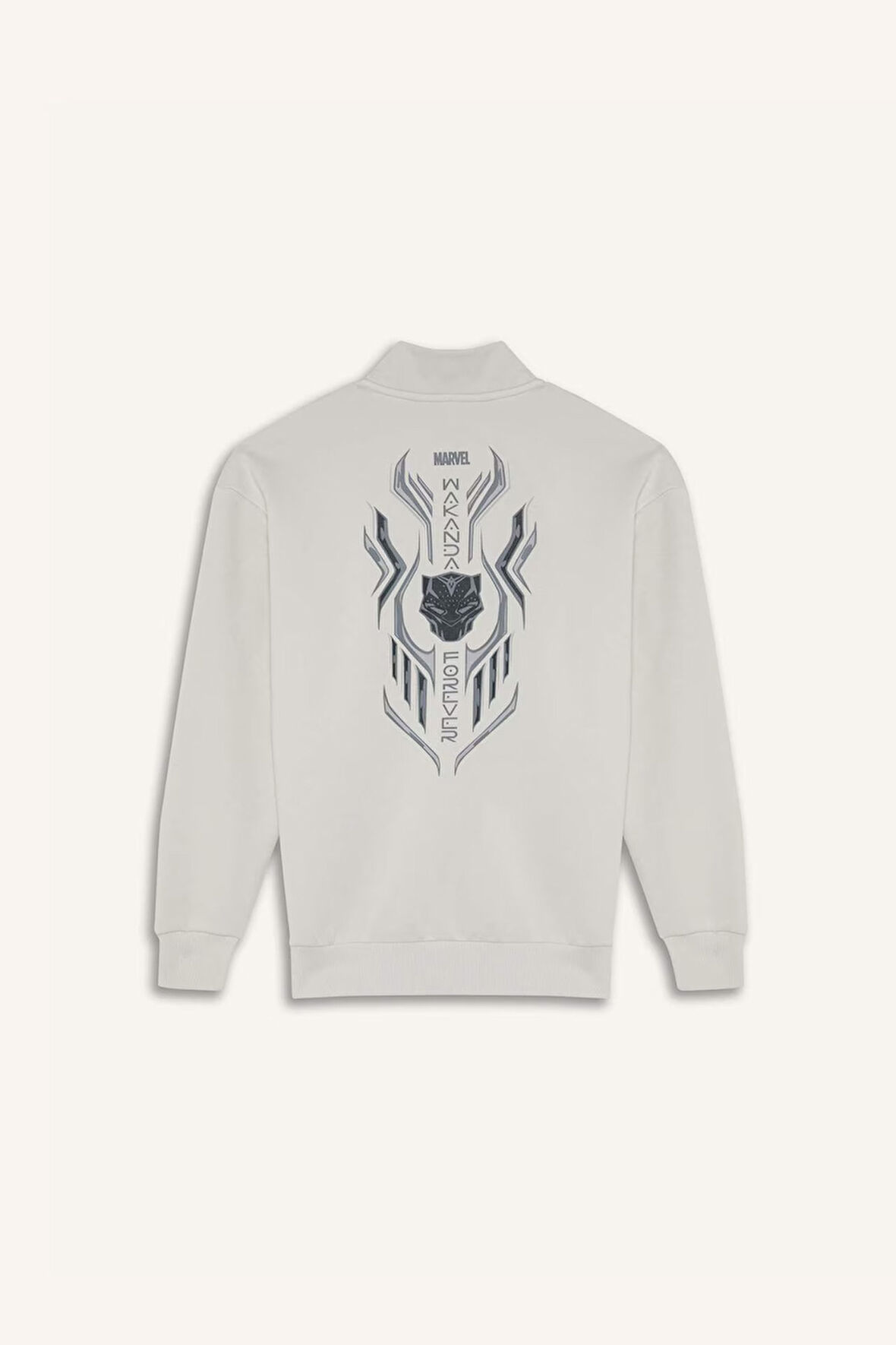 DeFacto Marvel Boxy Fit Dik Yaka Fermuarlı Sırt Baskılı Sweatshirt D6771AX25SPGR503