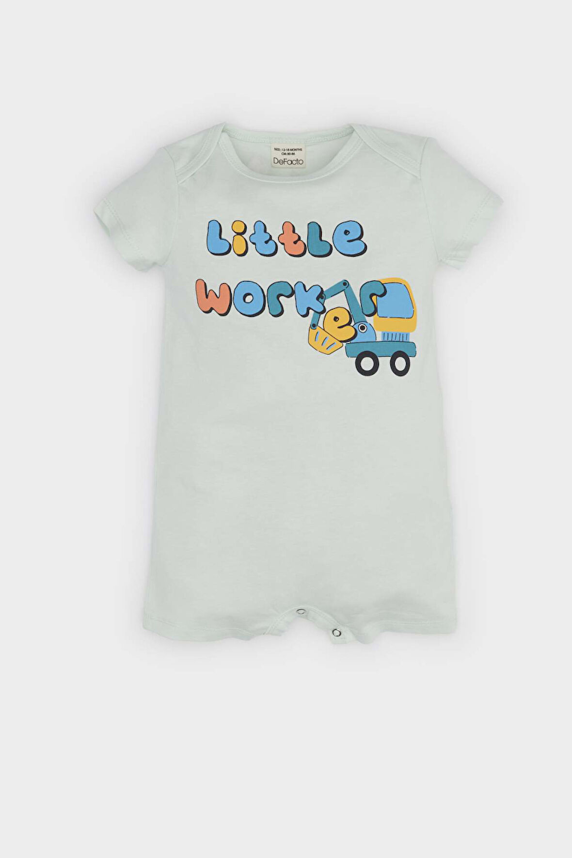 DeFacto Erkek Bebek Yenidoğan Araç Baskılı Penye Kısa Kollu Tulum E4014A525SMTR261