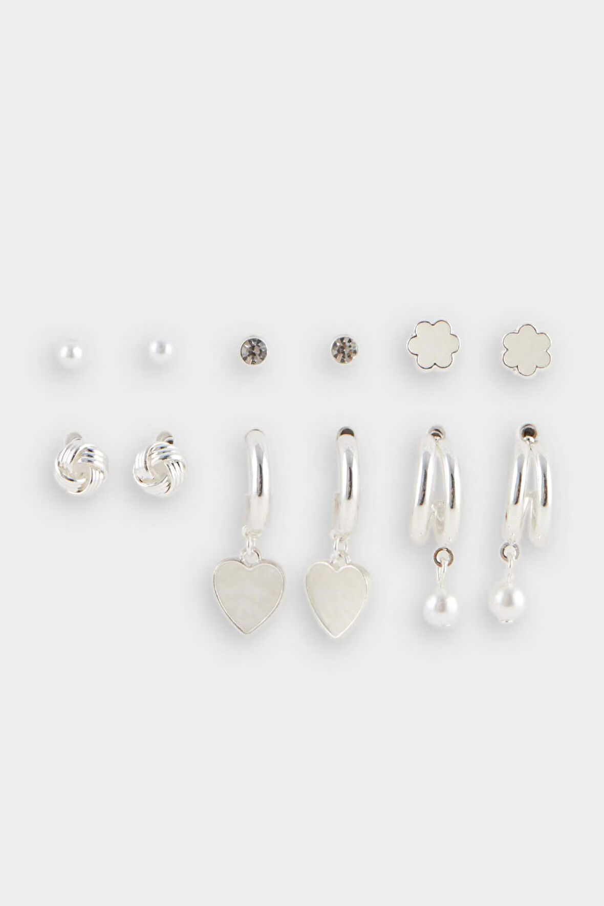 DeFacto Kadın 6'lı Silver Küpe F0704AXNSSR4
