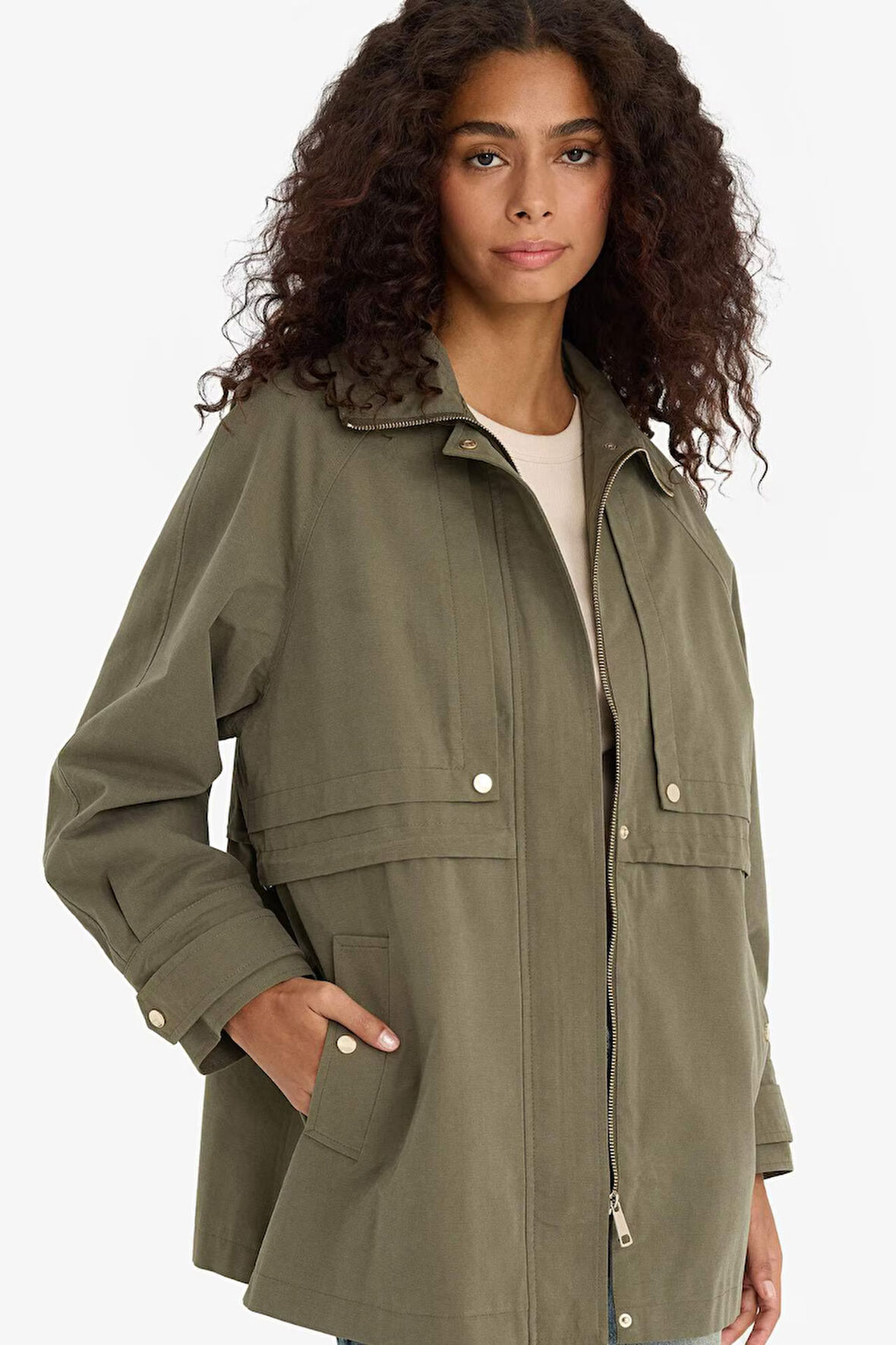 Su Geçirmez Regular Fit Pamuklu Mont