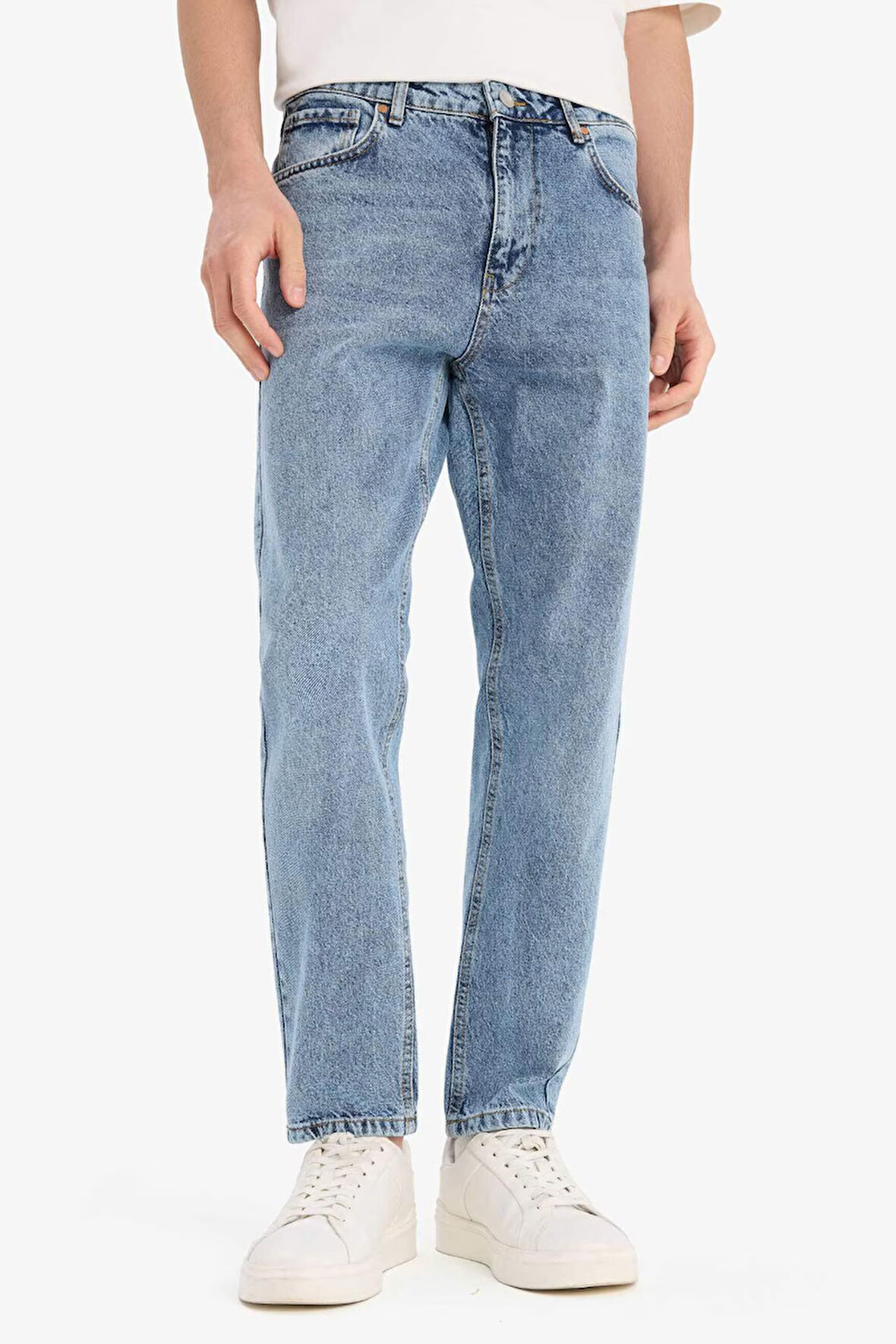 90's Slim Fit Dar Kalıp Yüksel Bel Dar Paça Jean Pantolon