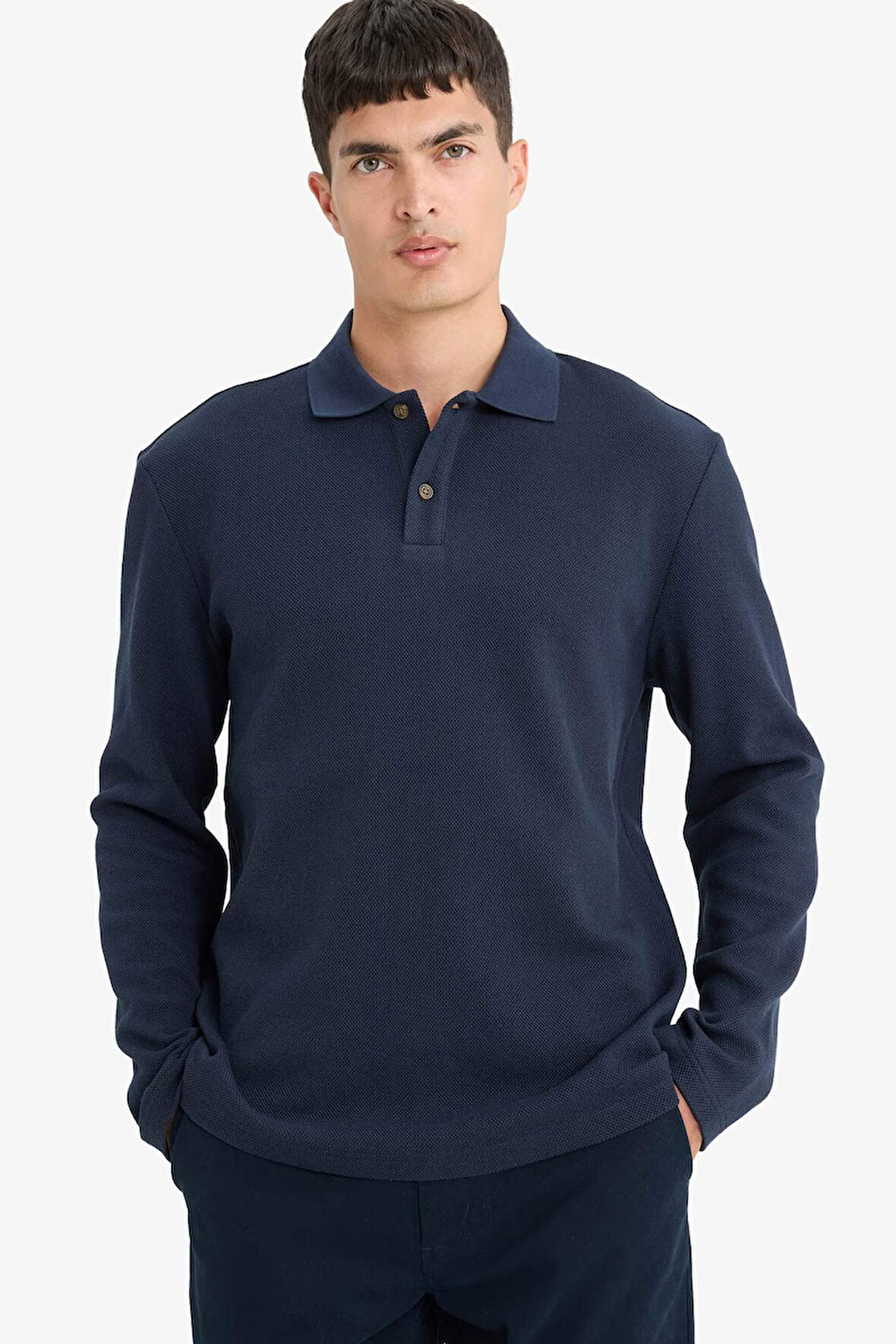 Regular Fit Polo Yaka Sweatshirt