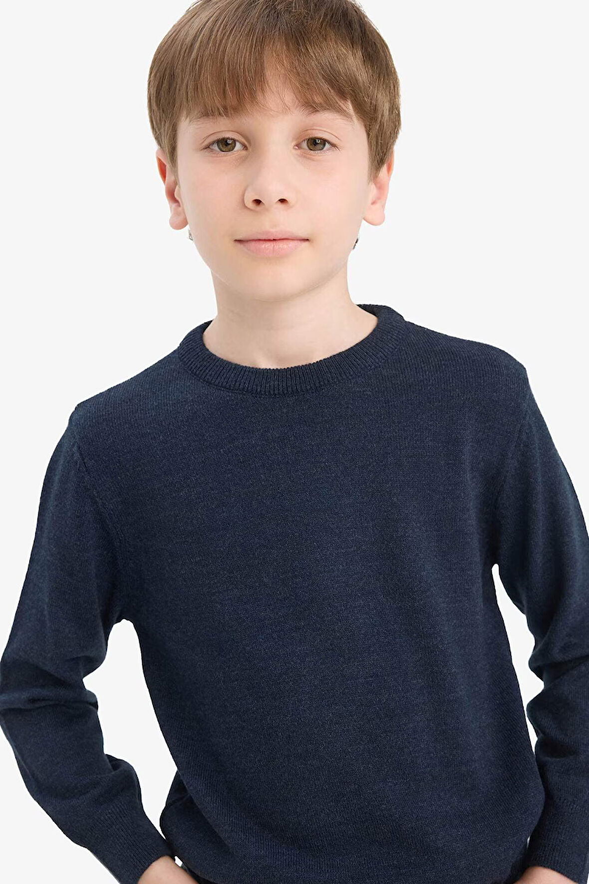 Erkek Çocuk Bisiklet Yaka Triko Kazak