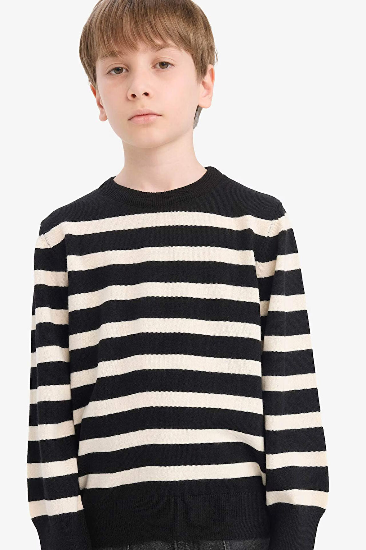 Erkek Çocuk Regular Fit Bisiklet Yaka Kazak