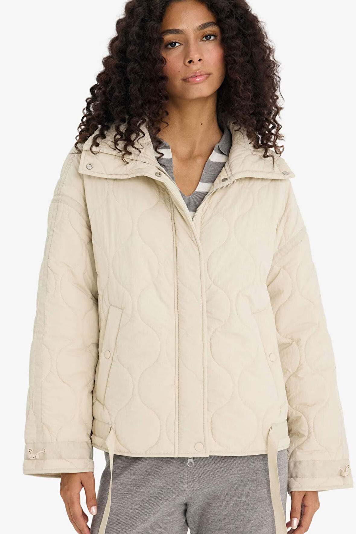 Su Geçirmez Regular Fit Çıtçıtlı Fermuarlı Kapitoneli Mont