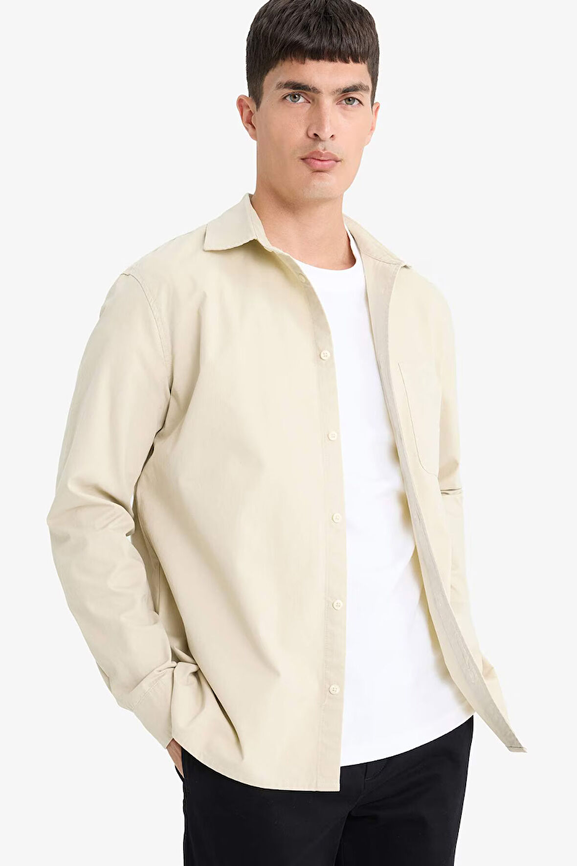 Regular Fit Polo Yaka Pamuklu Uzun Kollu Gömlek