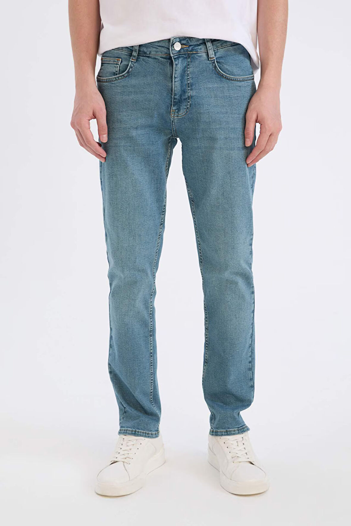 Pedro Slim Fit Dar Kalıp Normal Bel Dar Paça Jean Pantolon