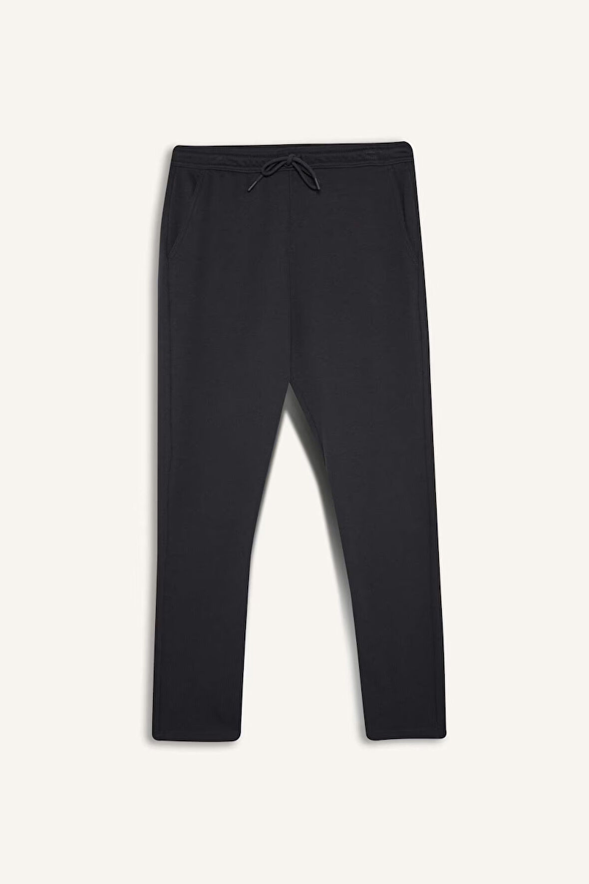 Regular Fit Eşofman Altı Beli Bağcıklı Cep Detaylı Düz Paça