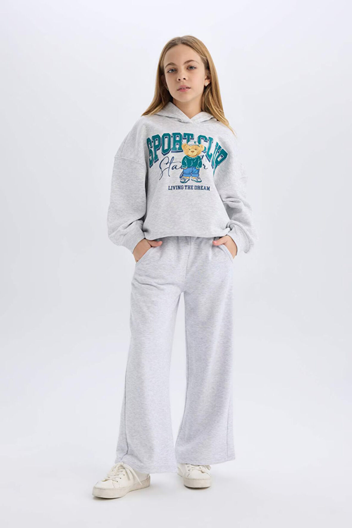 DeFacto Kız Çocuk Wide Leg Geniş Paça Cepli Eşofman Altı E0024A825SPGR421