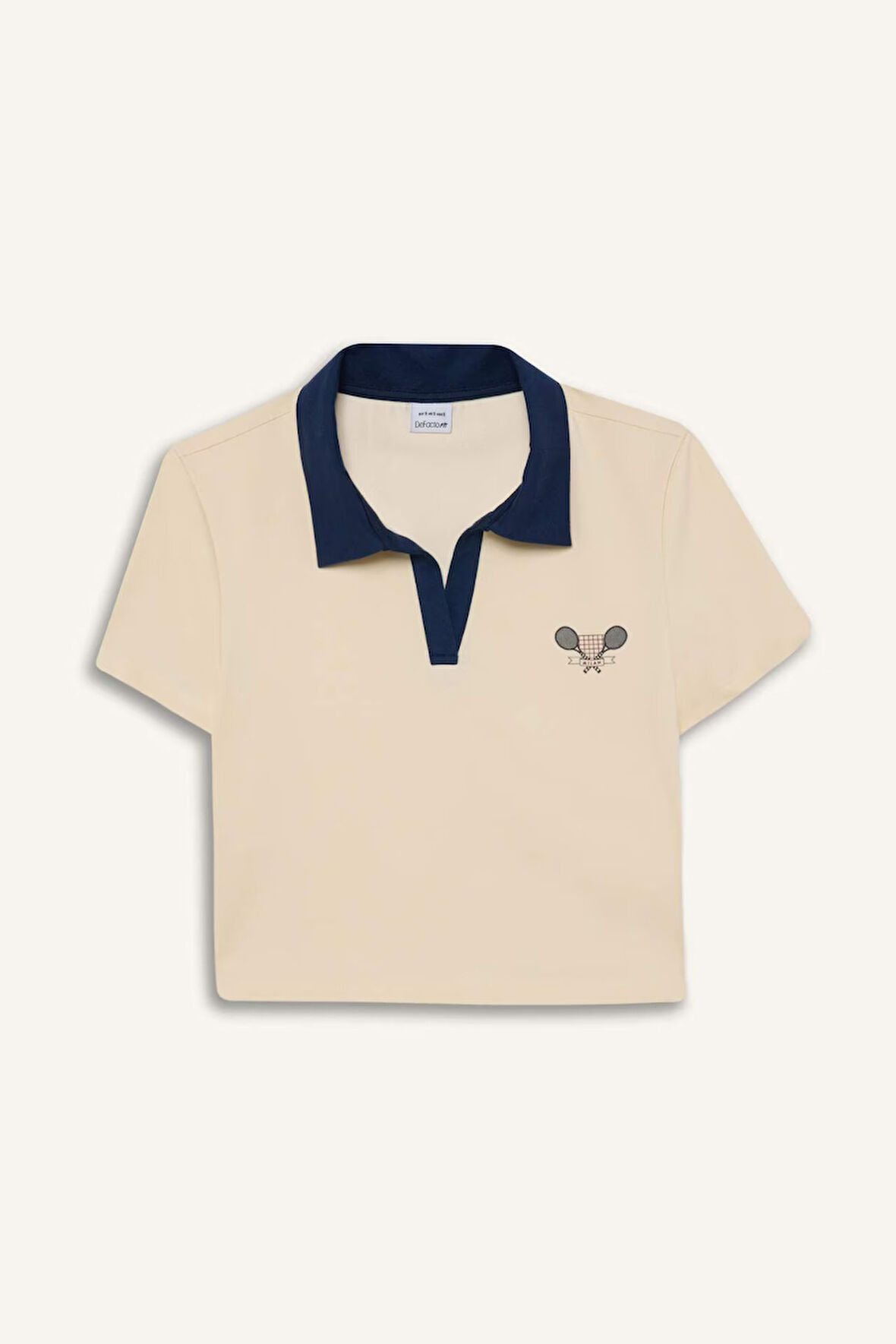 DeFactoFit Standart Fit Baskılı Sporcu Kısa Kollu Polo Tişört D7136AX25SPER109