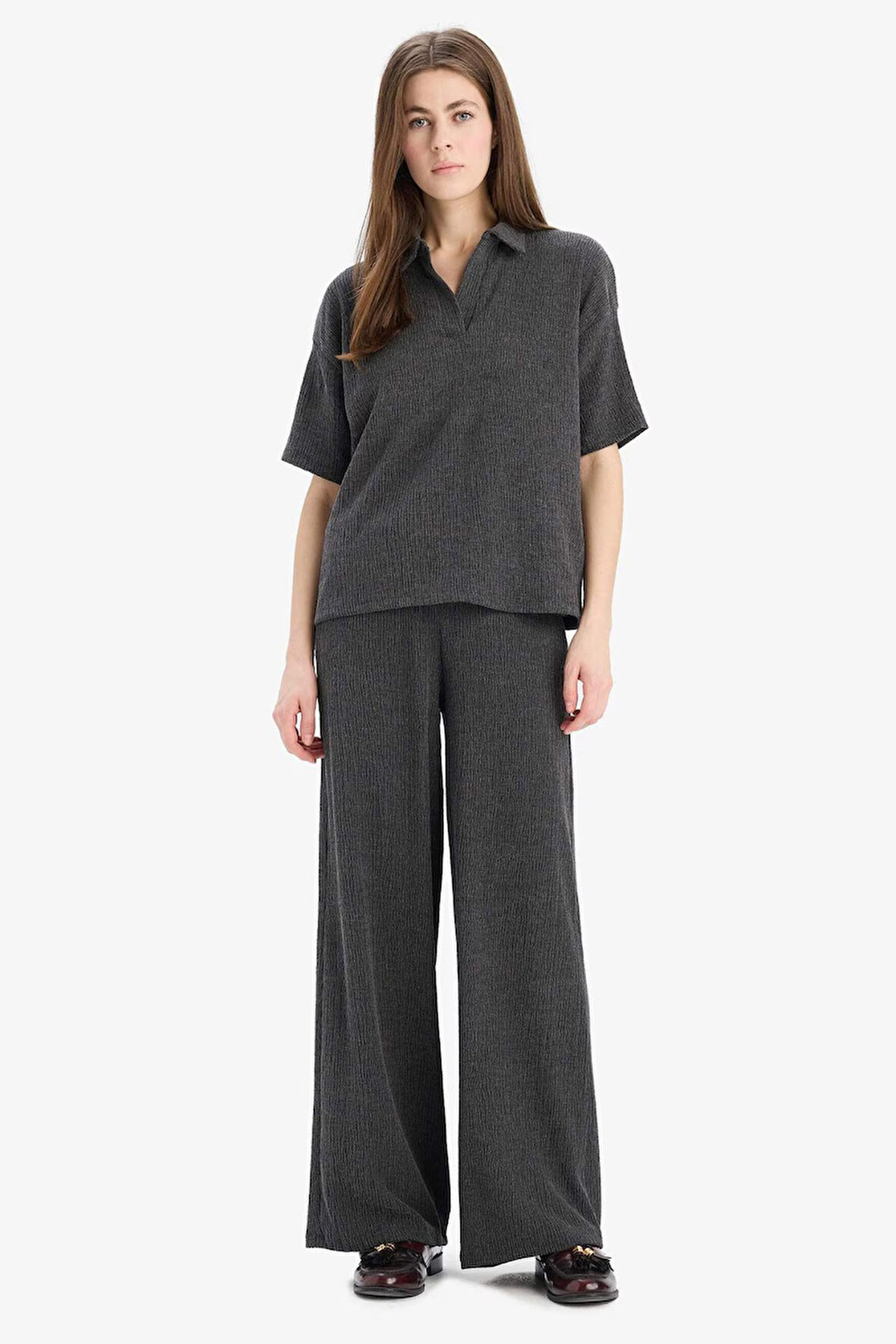 DeFacto Wide Leg Geniş Paça Bürümcük Pantolon E3232AX25SPAR148