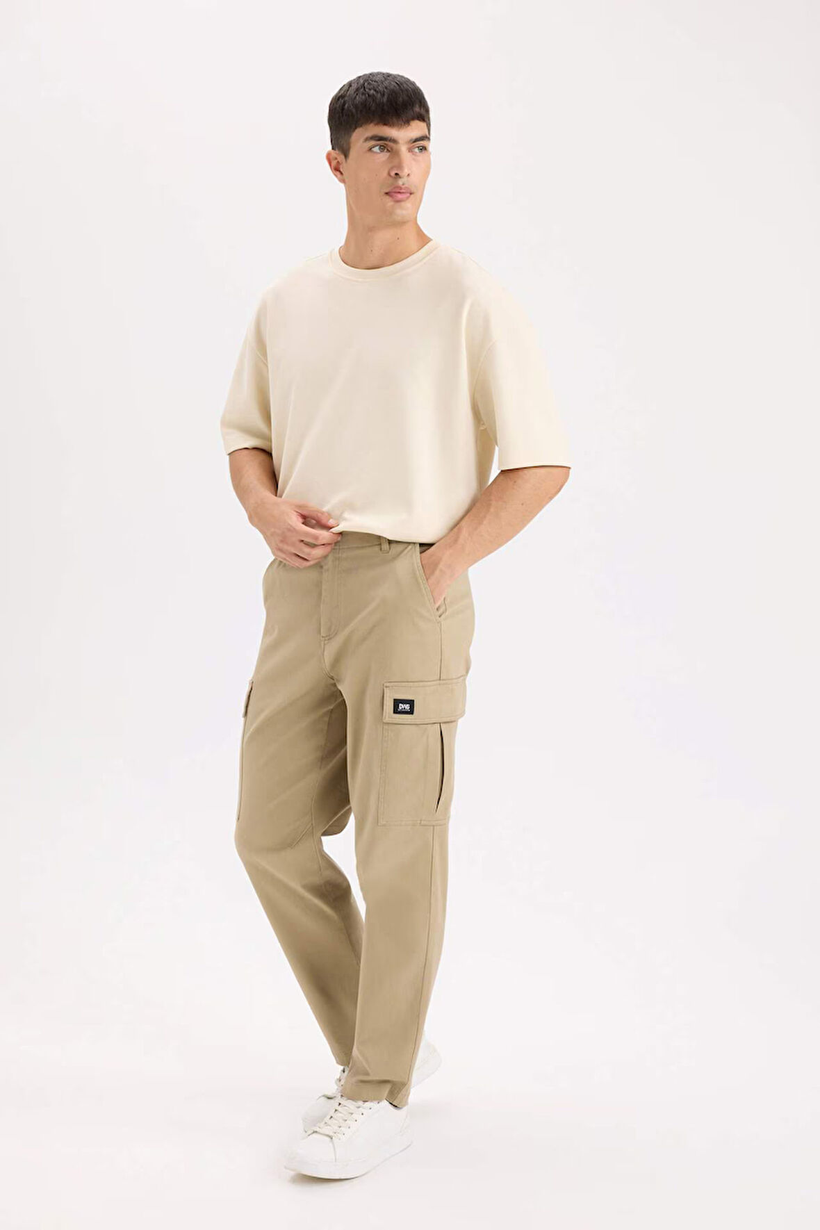 Relax Fit Pantolon Kargo Cepli Düz Paça
