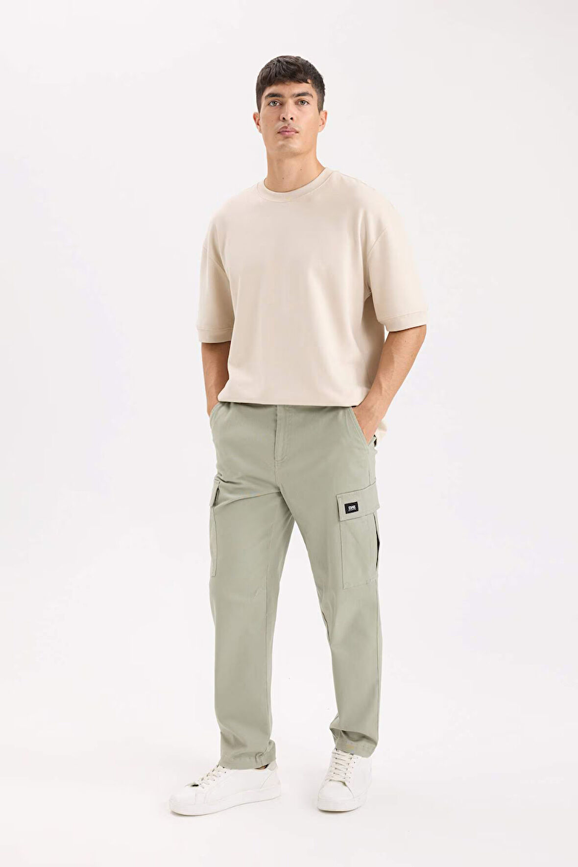 Relax Fit Pantolon Kargo Cepli Düz Paça