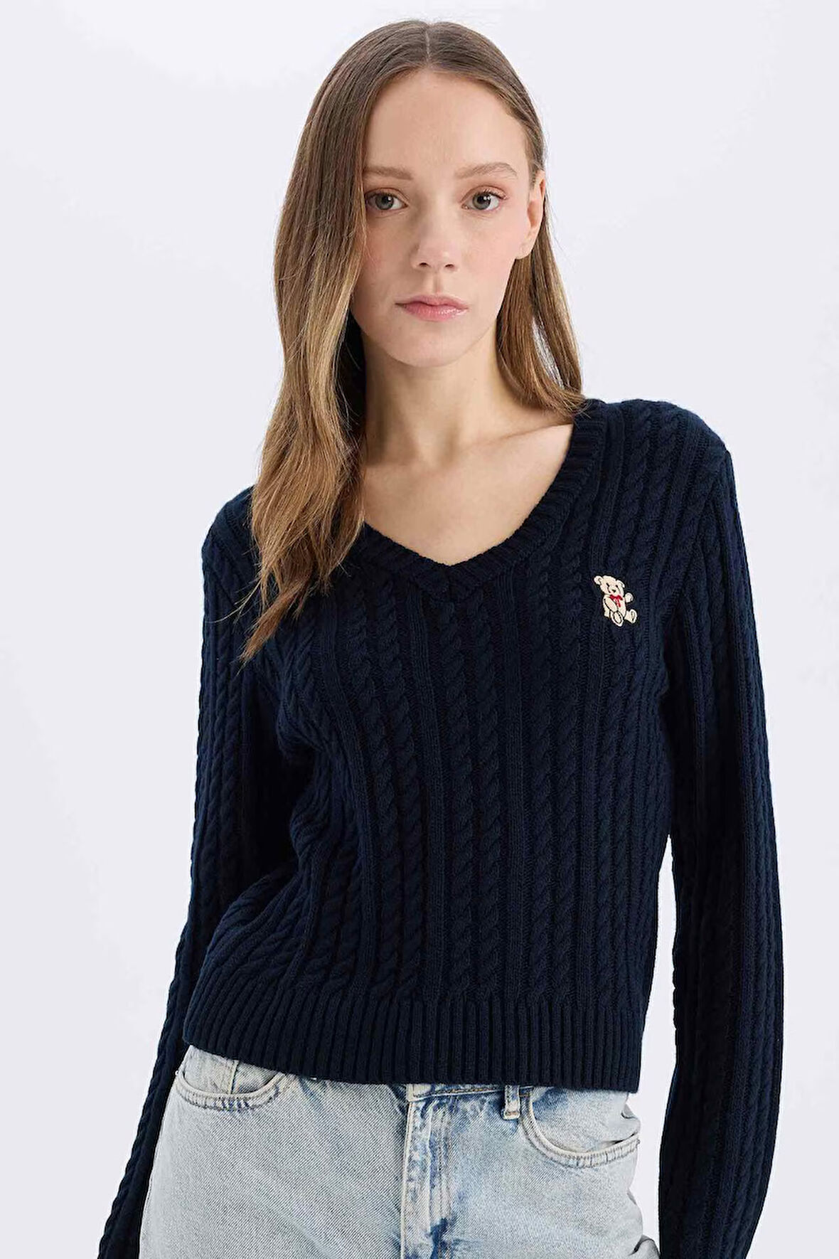 Coool Slim Fit Dar Kesim Bisiklet Yaka Triko Kazak