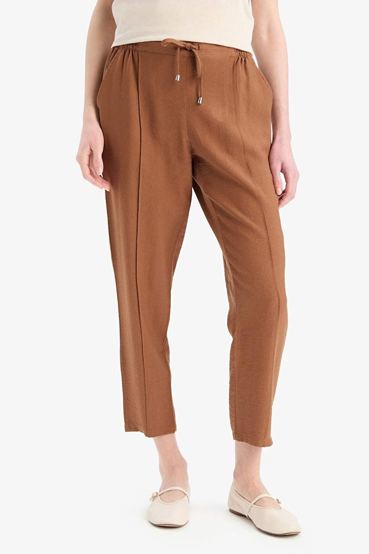Jogger Fit Esnek Belli Düz Paça Pantolon