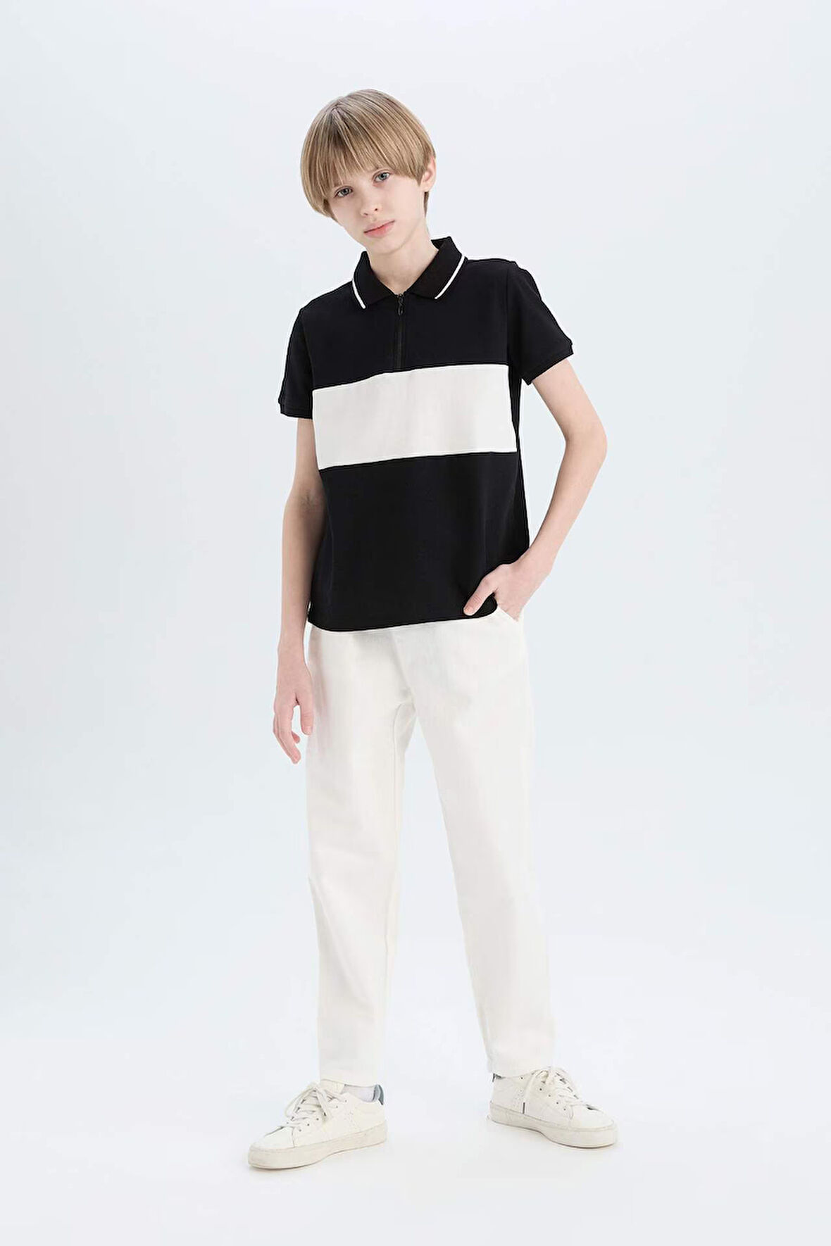Erkek Çocuk Carrot Fit Havuç Kesim Standart Paça Gabardin Pantolon