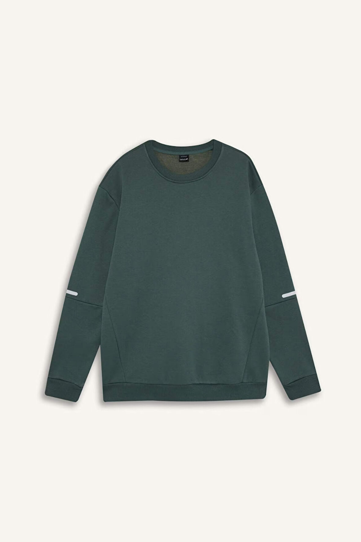 DeFactoFit Standart Fit Bisiklet Yaka Kalın Sweatshirt