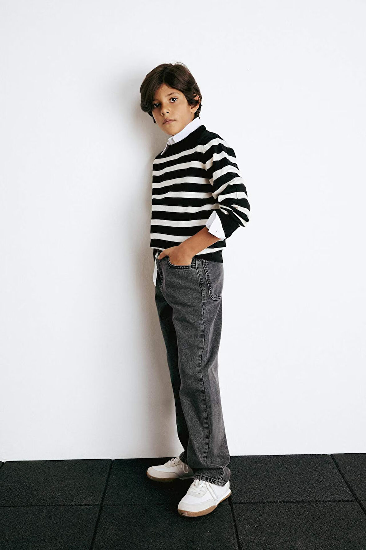 Erkek Çocuk Wide Leg Düz Paça Jean Pantolon