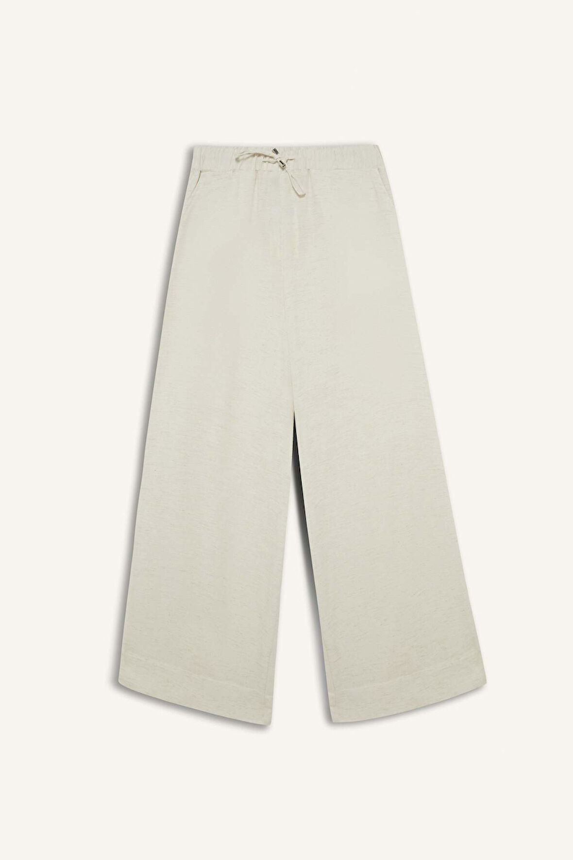 DeFacto Wide Leg Keten Karışımlı Pantolon Yüksek Bel Uzun Boy Geniş Paça E6408AX25SMBG220