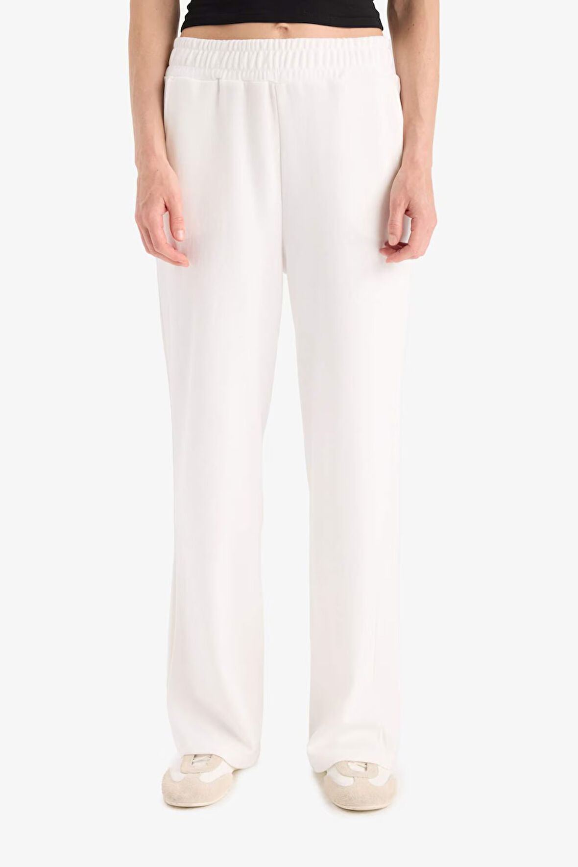 Straight Fit Geniş Bol Paça Basic Düz Cepli Eşofman Altı