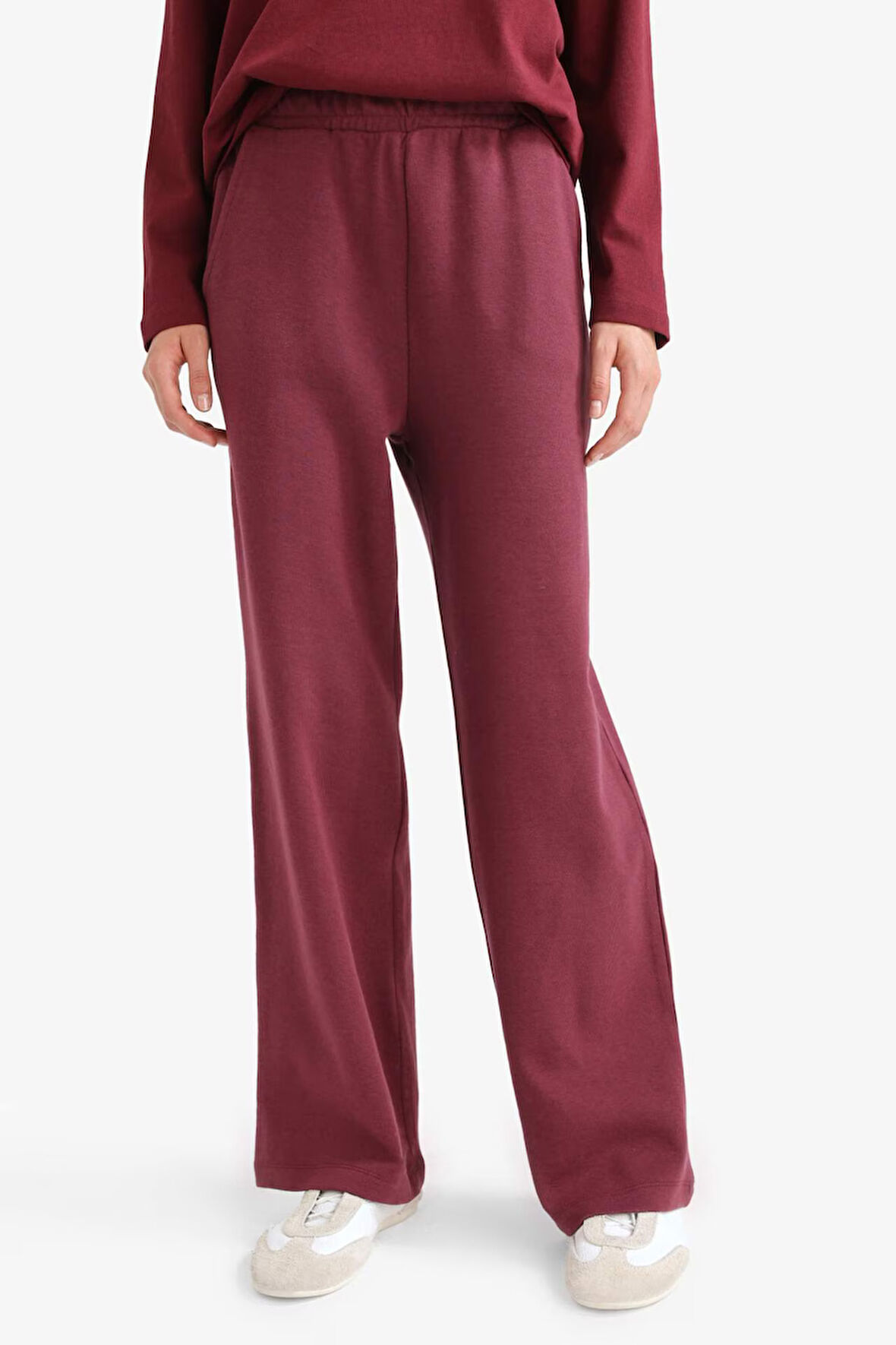 Straight Fit Geniş Bol Paça Basic Düz Cepli Eşofman Altı