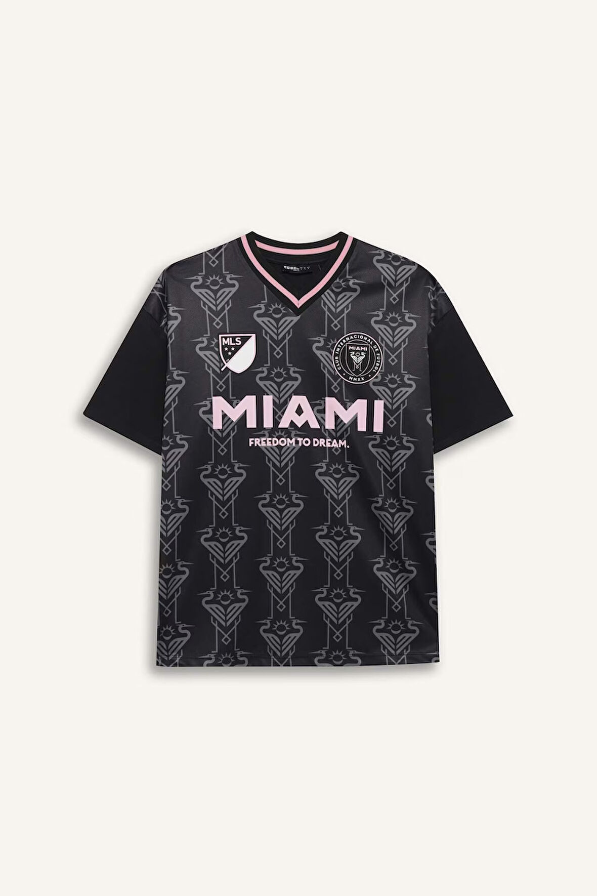 Coool MLS Oversize Geniş Kalıp Baskılı Jakarlı Kısa Kollu Tişört