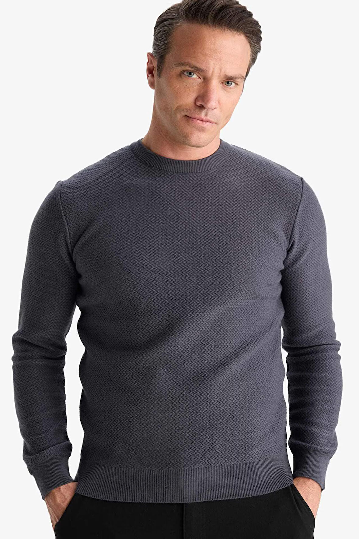 Standart Fit Bisiklet Yaka Triko Kazak