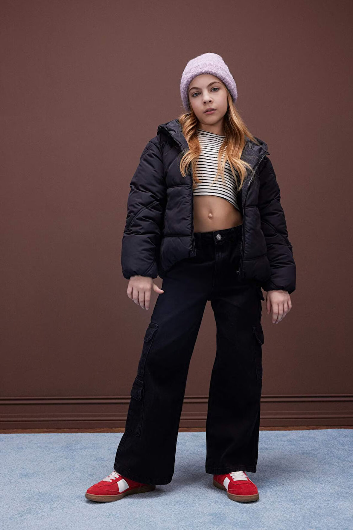 Kız Çocuk Wide Leg Kargo Geniş Paça Jean Pantolon