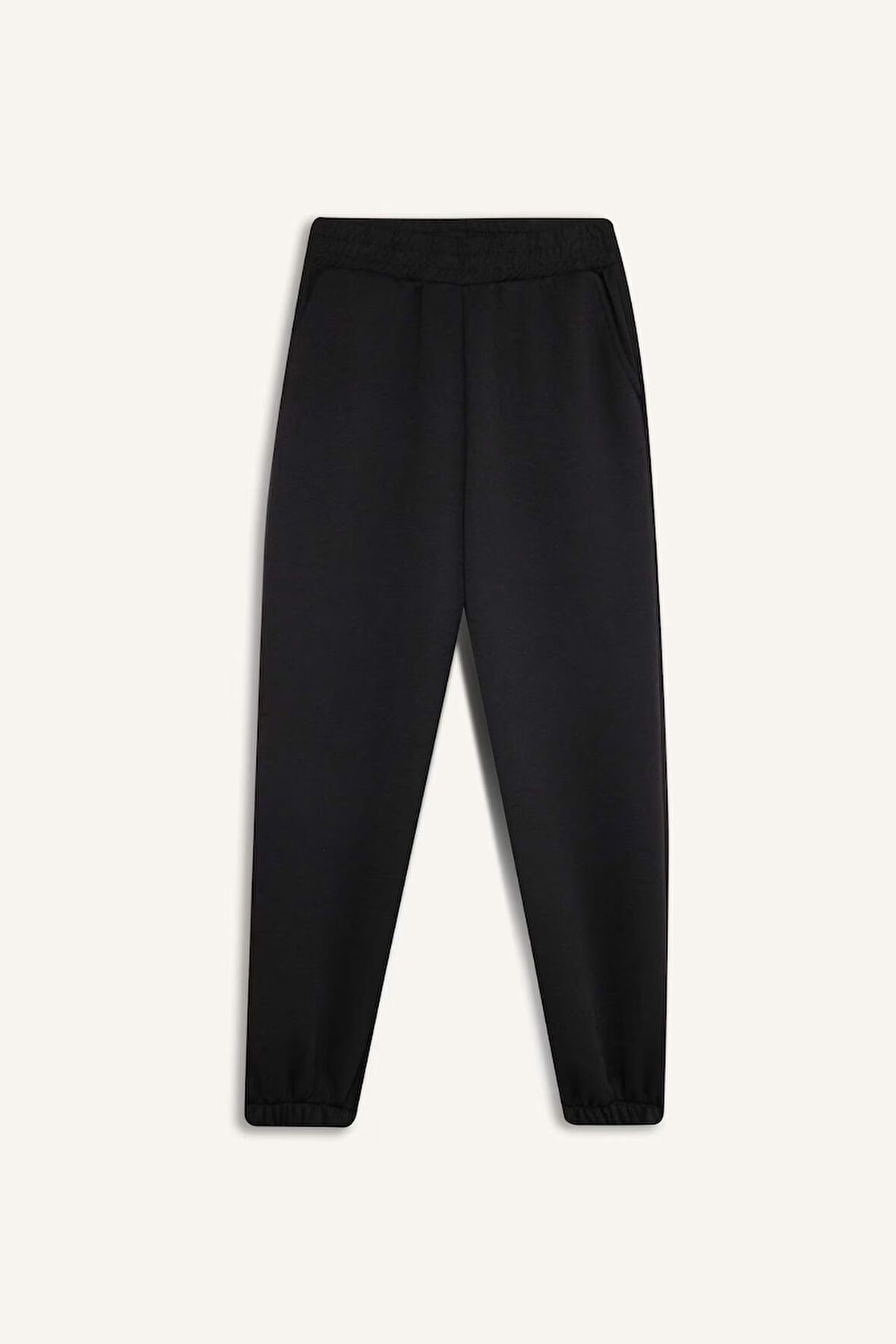 DeFactoFit Oversize Geniş Kalıp Sporcu Eşofman Altı Çift Cepli Jogger Paça Standart Boy Skuba Dalgıç Kumaş Z6694AZ25SPBK81