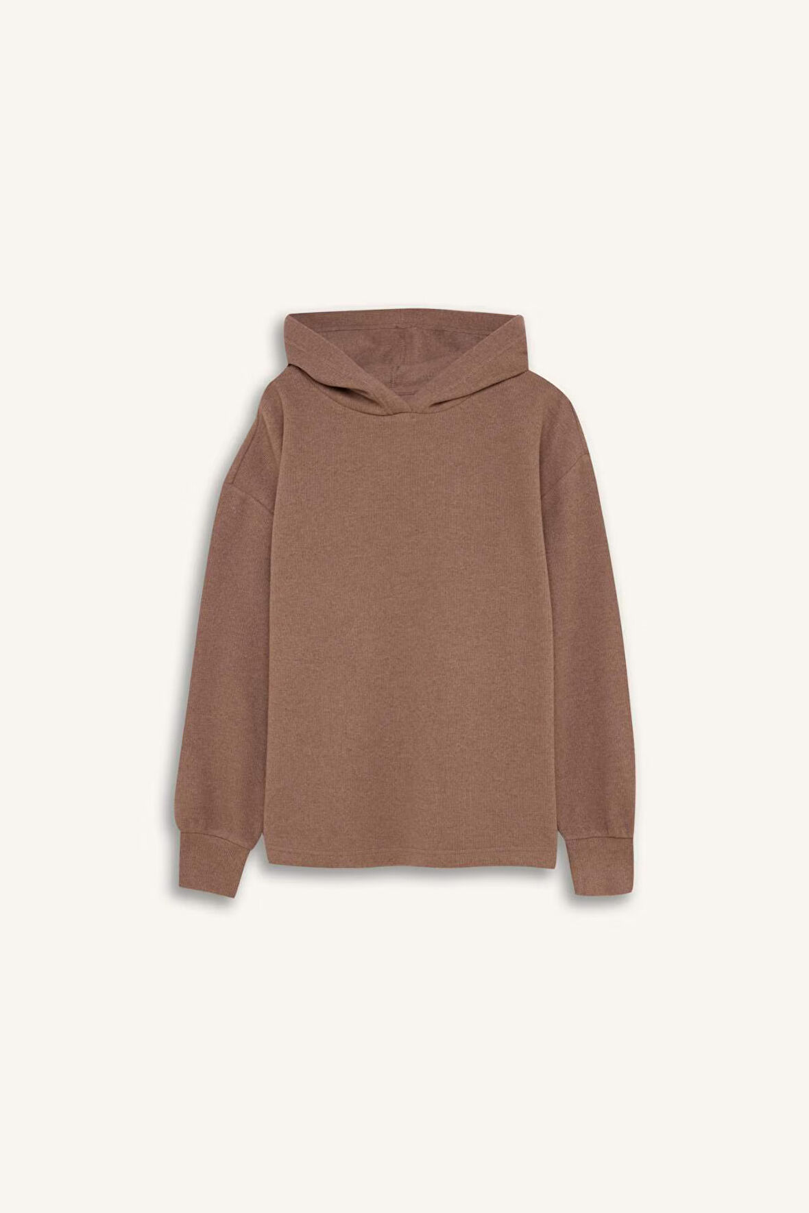 DeFacto Relax Fit Kapüşonlu Basic Düz Sweatshirt E1995AX24WNBG268