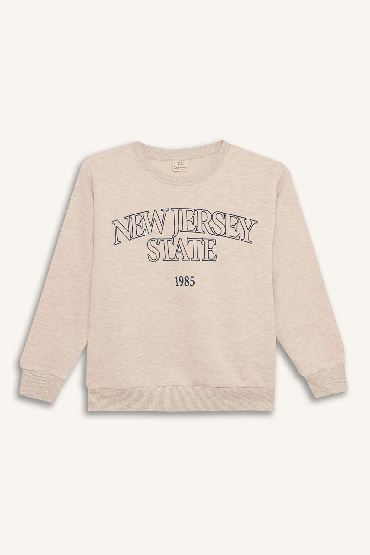 DeFacto Erkek Çocuk Bisiklet Yaka Baskılı Sweatshirt D6210A824CWBG277