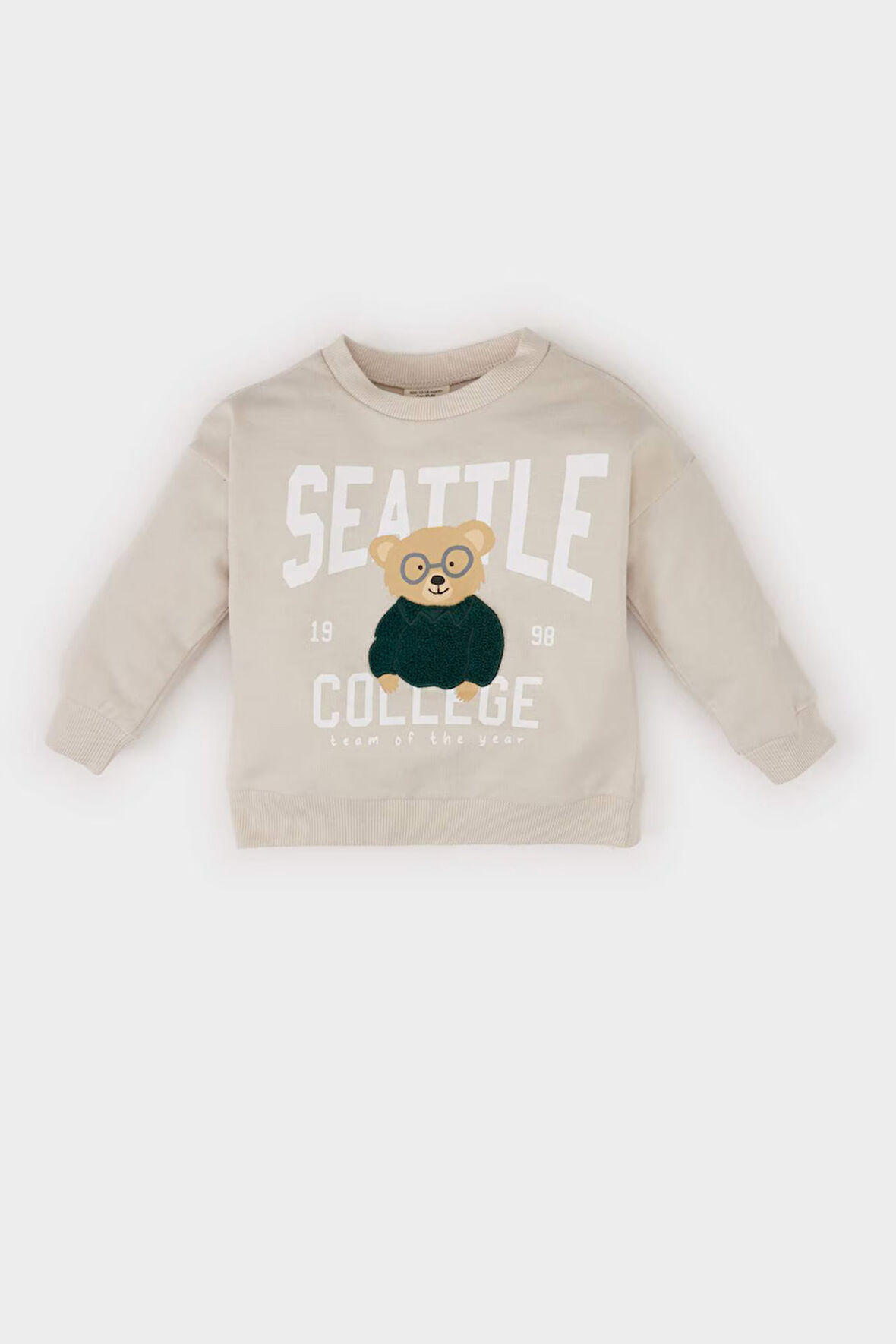 DeFacto Erkek Bebek Bisiklet Yaka Baskılı Sweatshirt E0282A525SPBG186