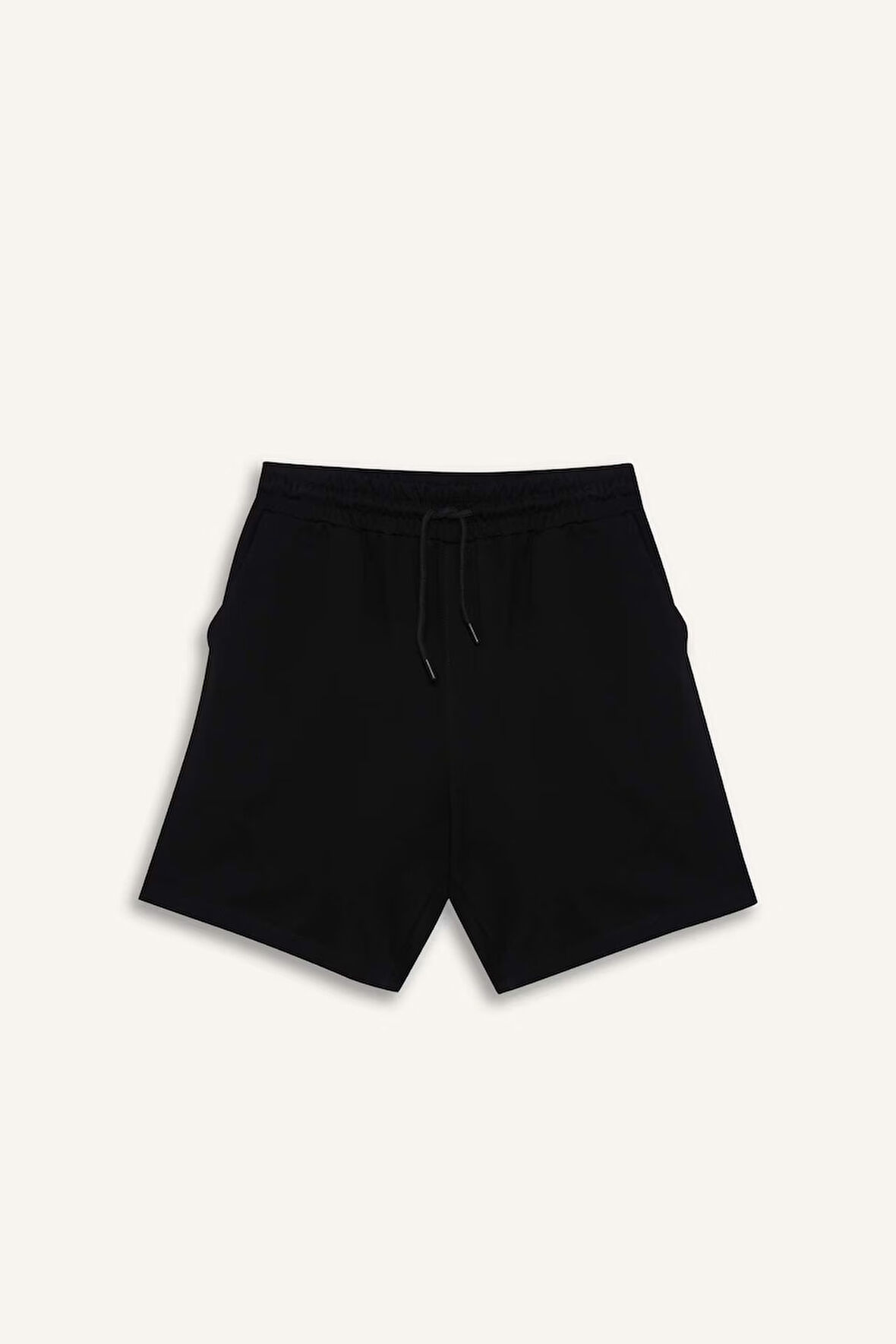Slim Fit Dar Kesim Cepli Basic Düz Bermuda Şort