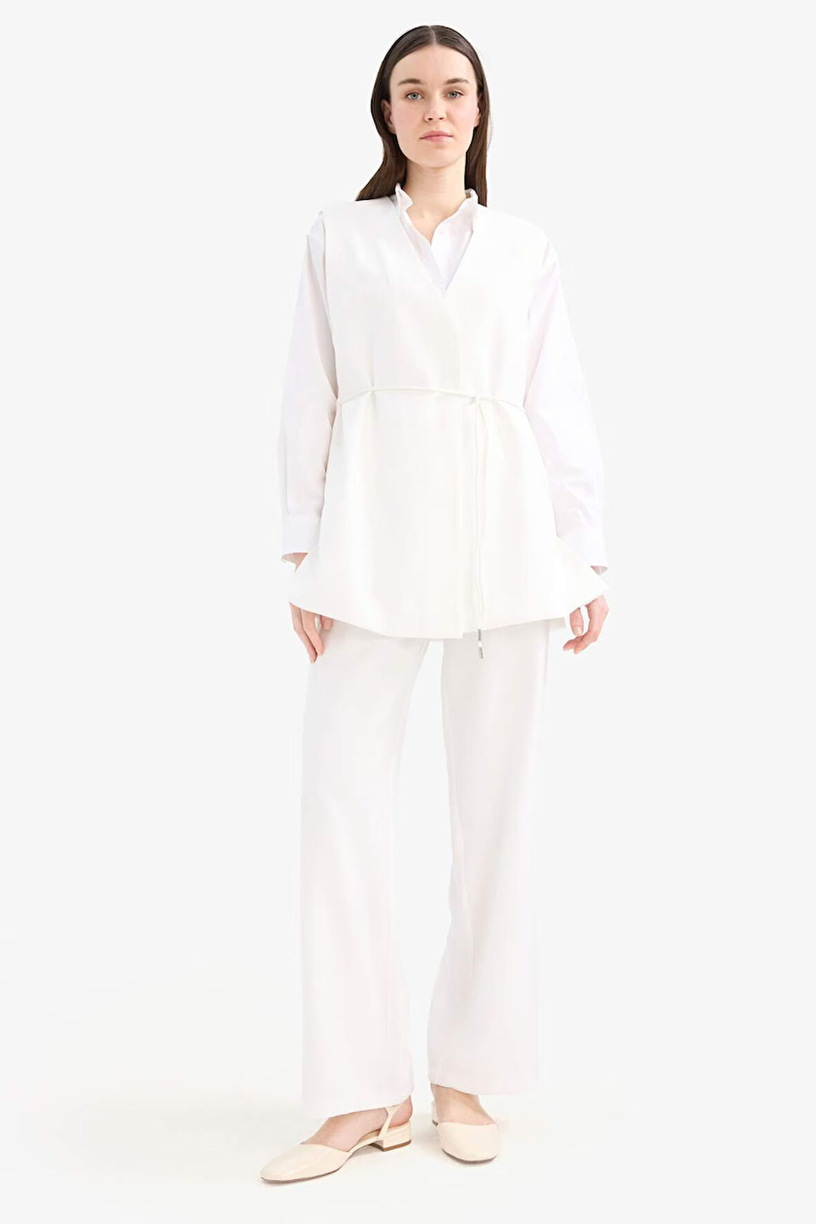 Wide Leg Basic Düz Geniş Paça Pantolon