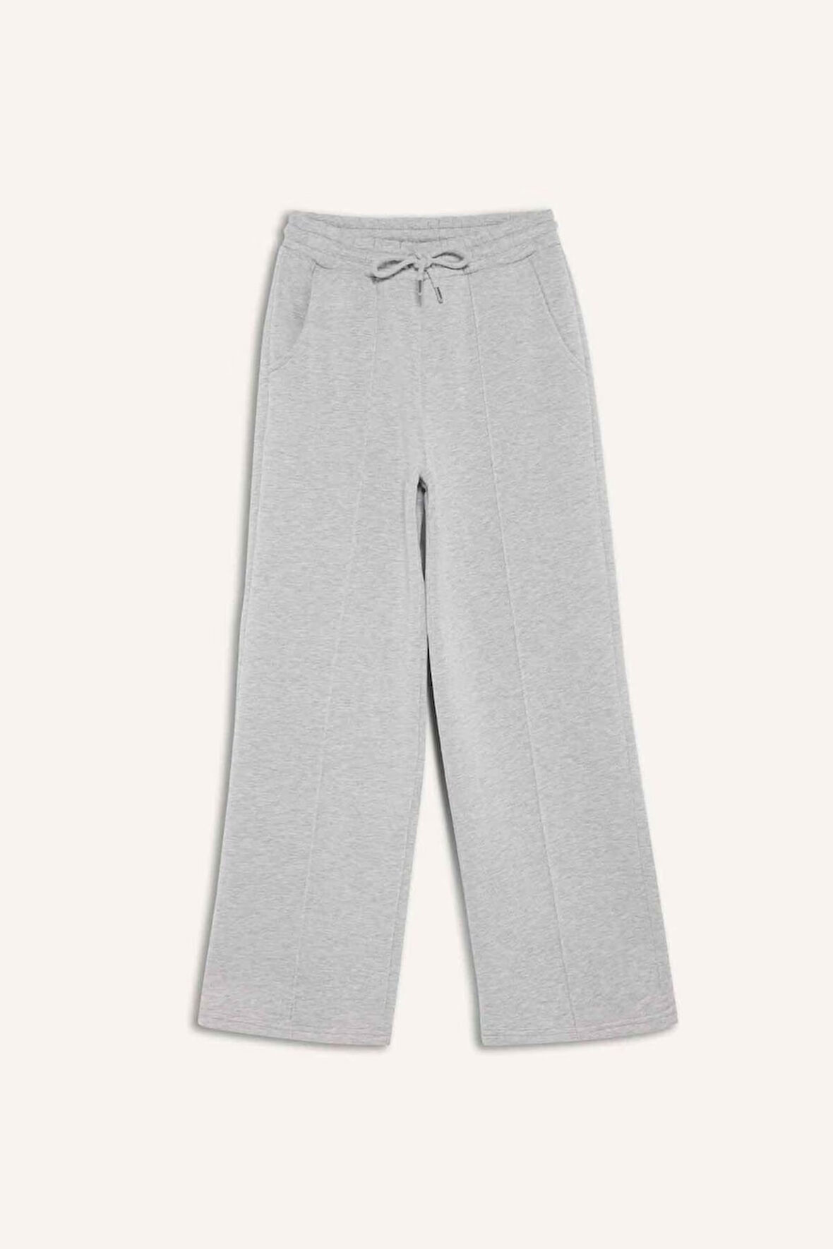 Straight Fit Beli Bağcıklı Cepli Düz Paça Eşofman Altı