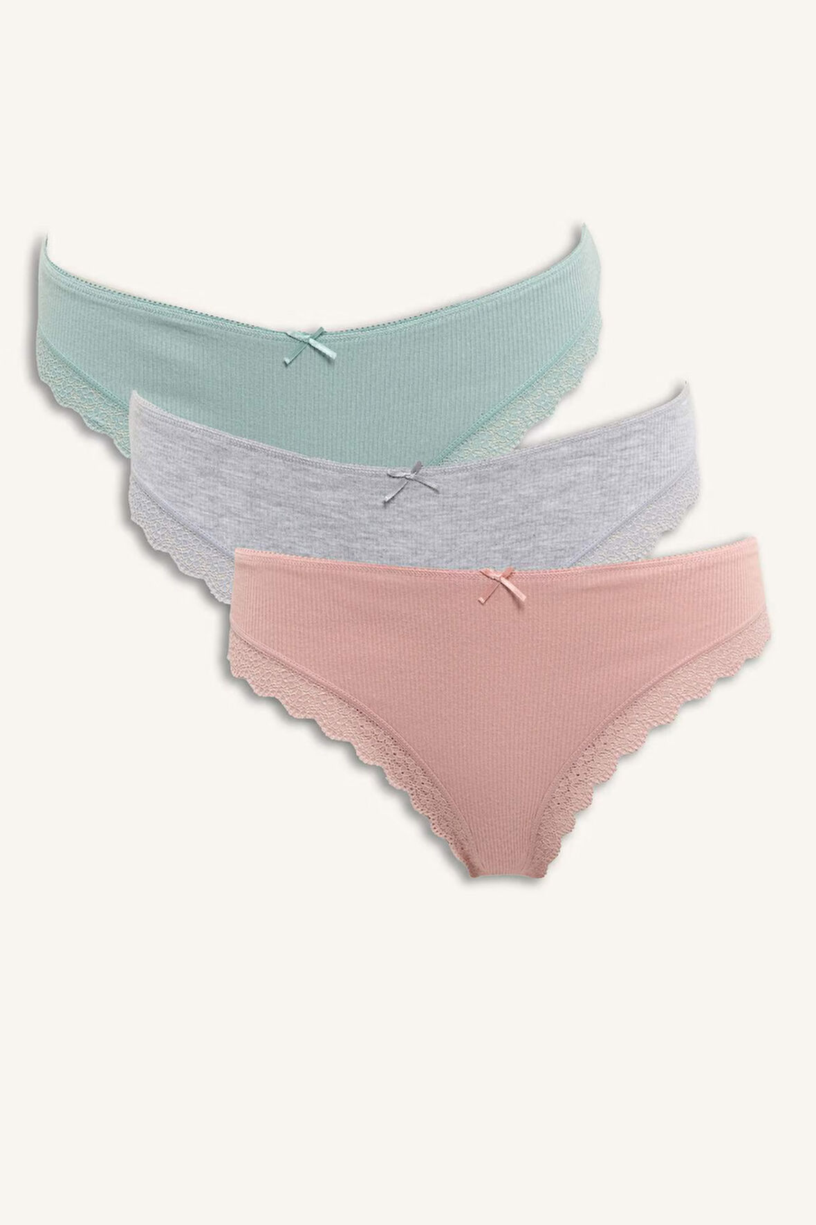 Dantel Detaylı Ribana 3'lü Brazilian Külot-Fall in Love