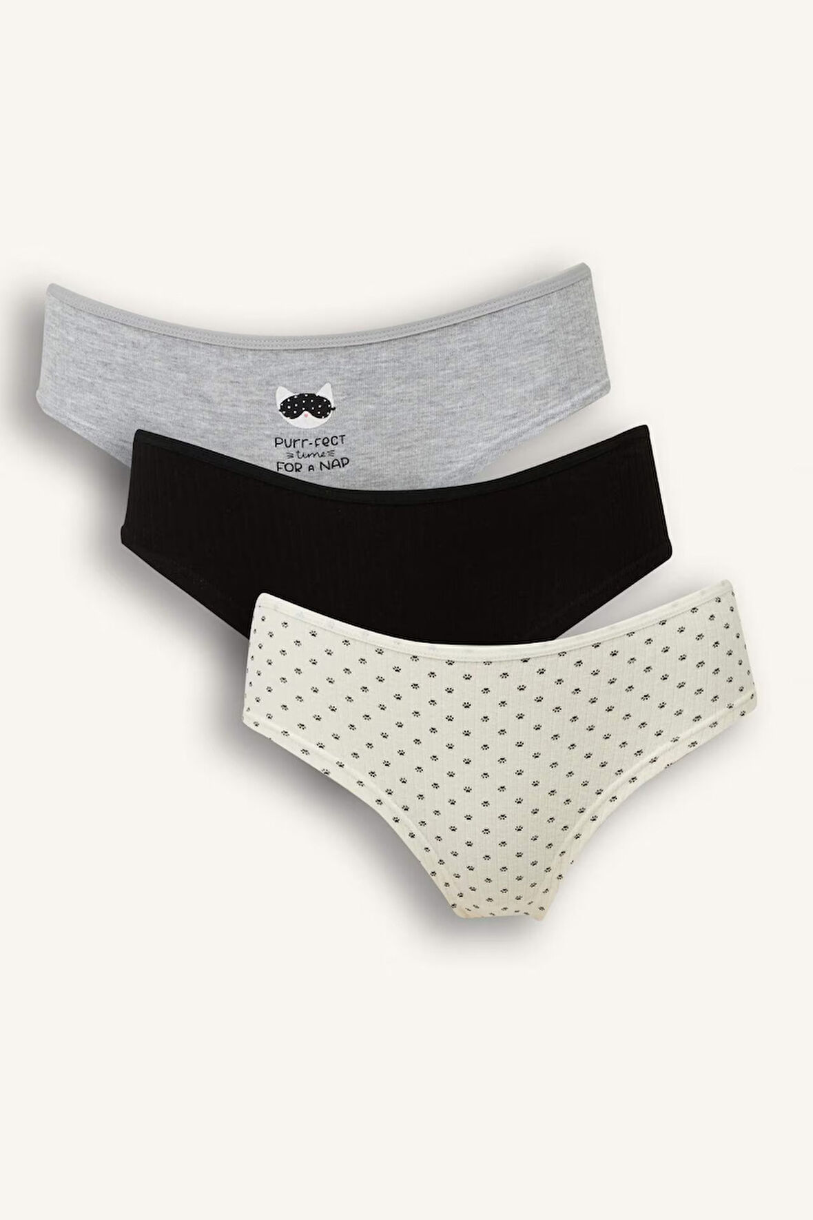 Ribana 3'lü Hipster Külot-Fall in Love