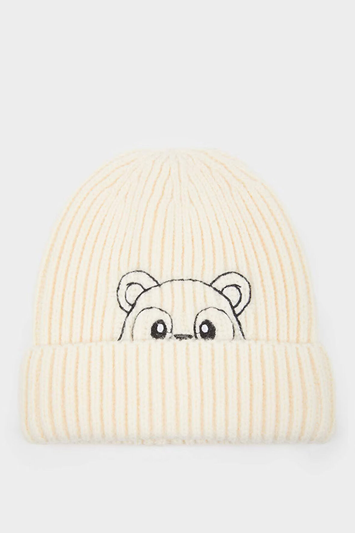 Erkek Bebek Nakışlı Triko Bere