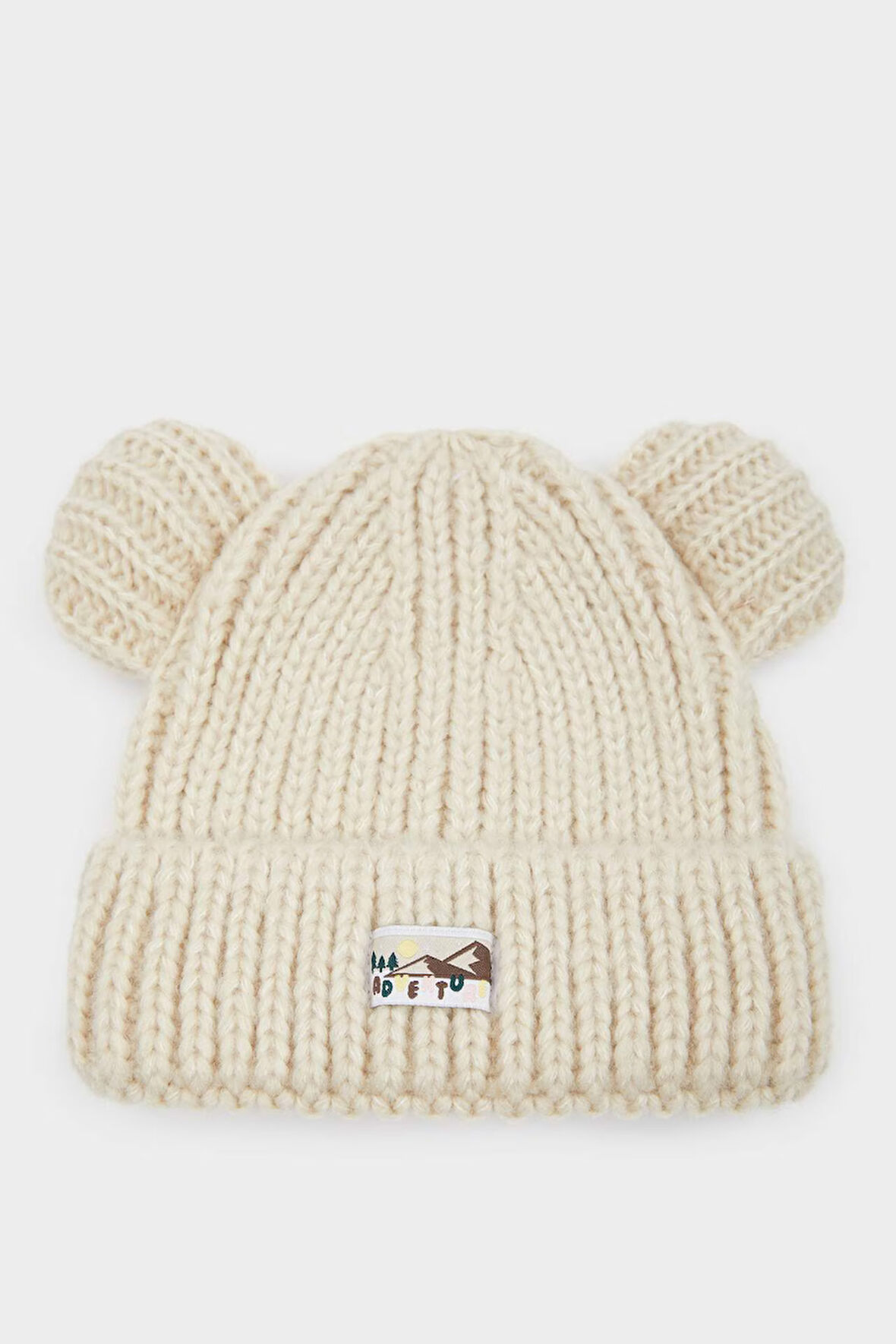 Kız Bebek Dokuma Etiketli Triko Bere