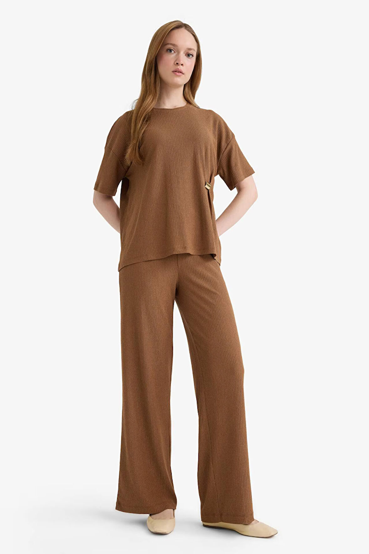 Straight Fit Bürümcük Pantolon