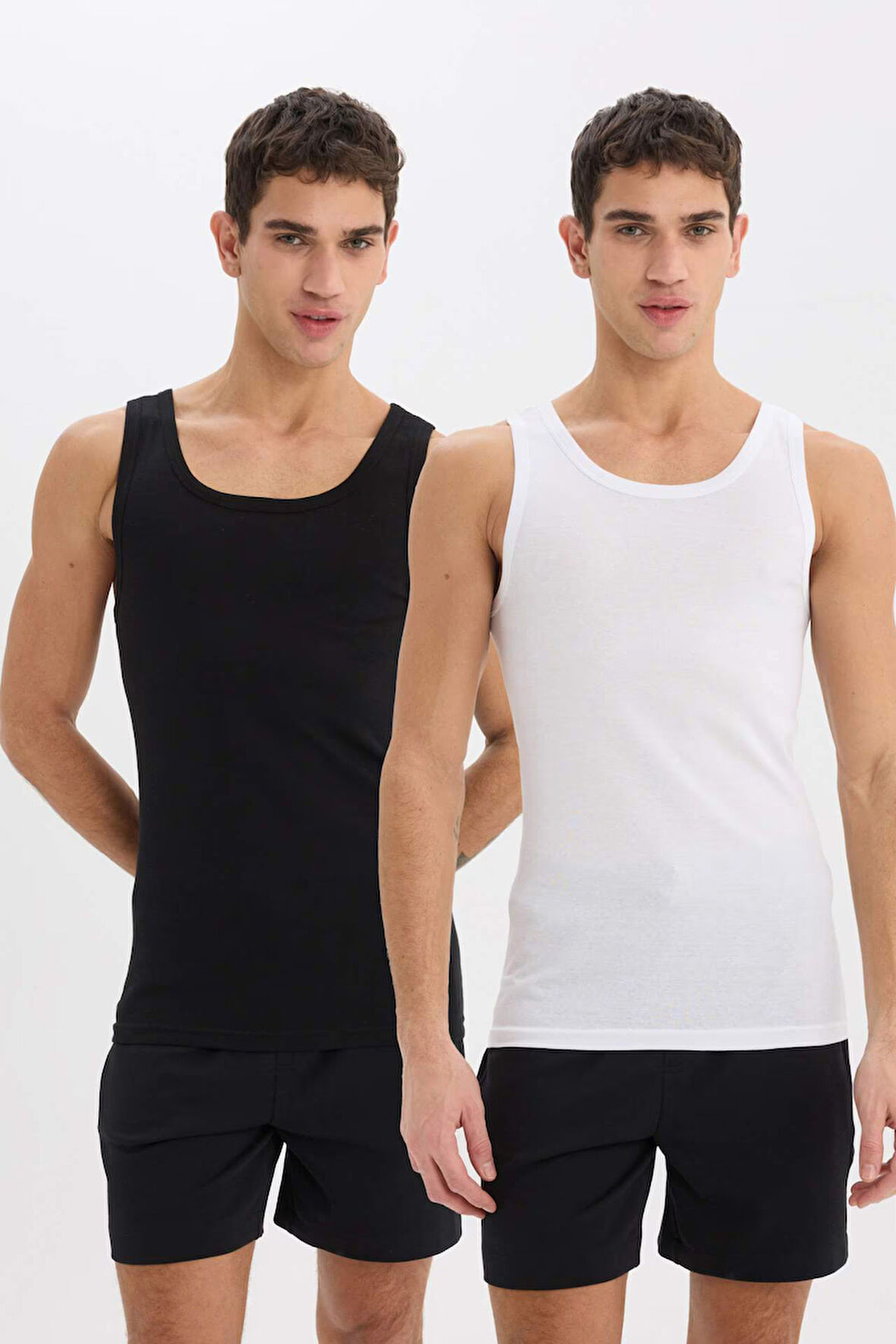 DeFacto Slim Fit Dar Kesim Ribana 2'li Atlet Y9056AZ25SPBK27