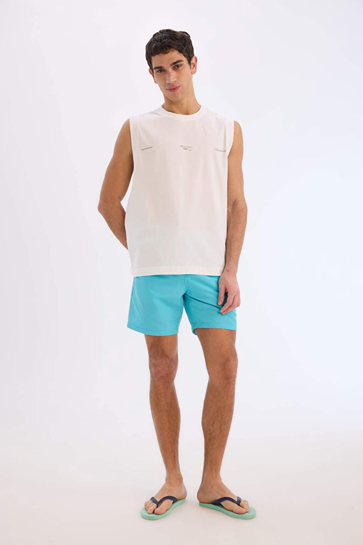 Regular Fit Kısa Boy Deniz Şortu