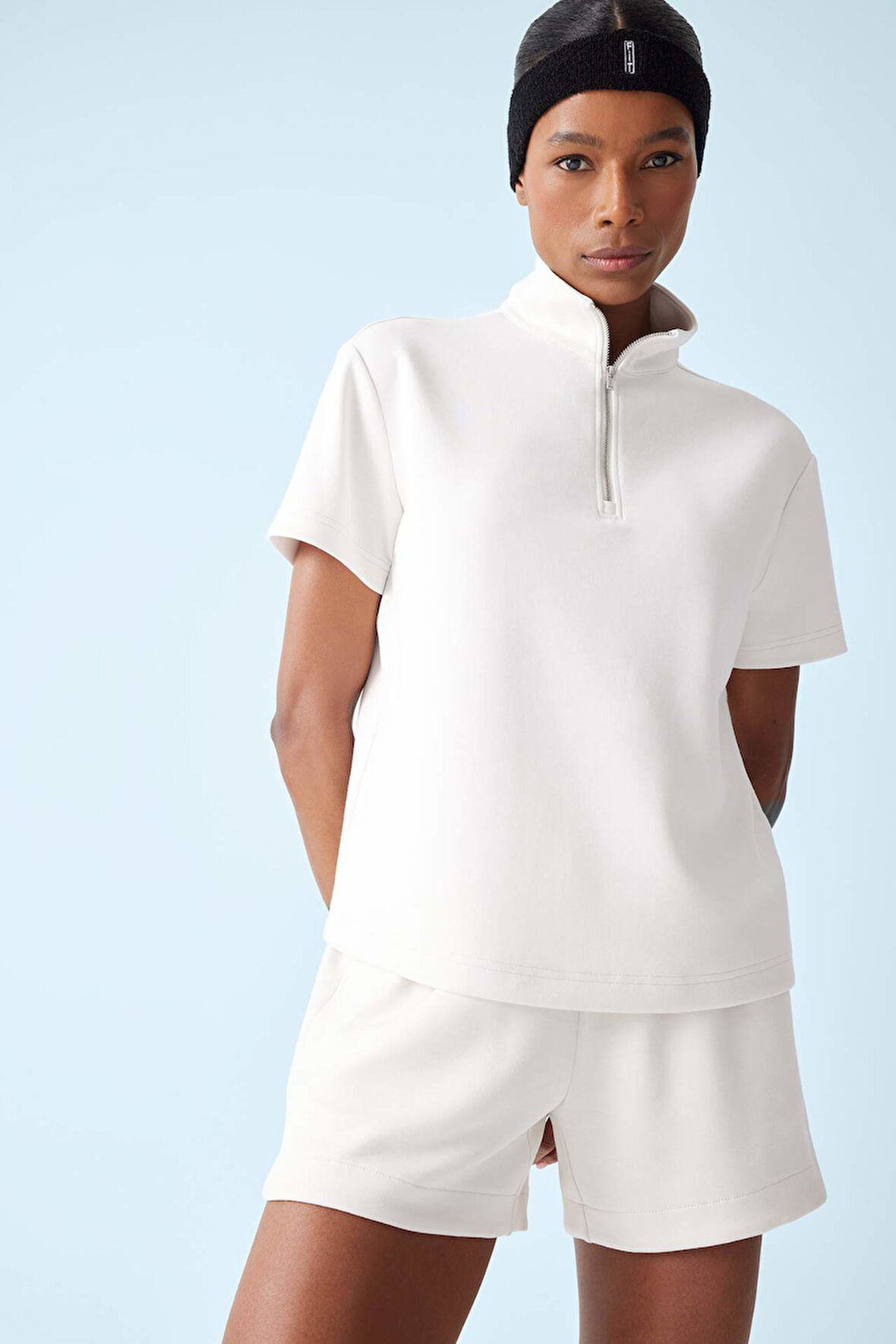 DeFactoFit Standart Fit Dik Yaka Sporcu Modal Kısa Kollu Tişört E2931AX25SMER218