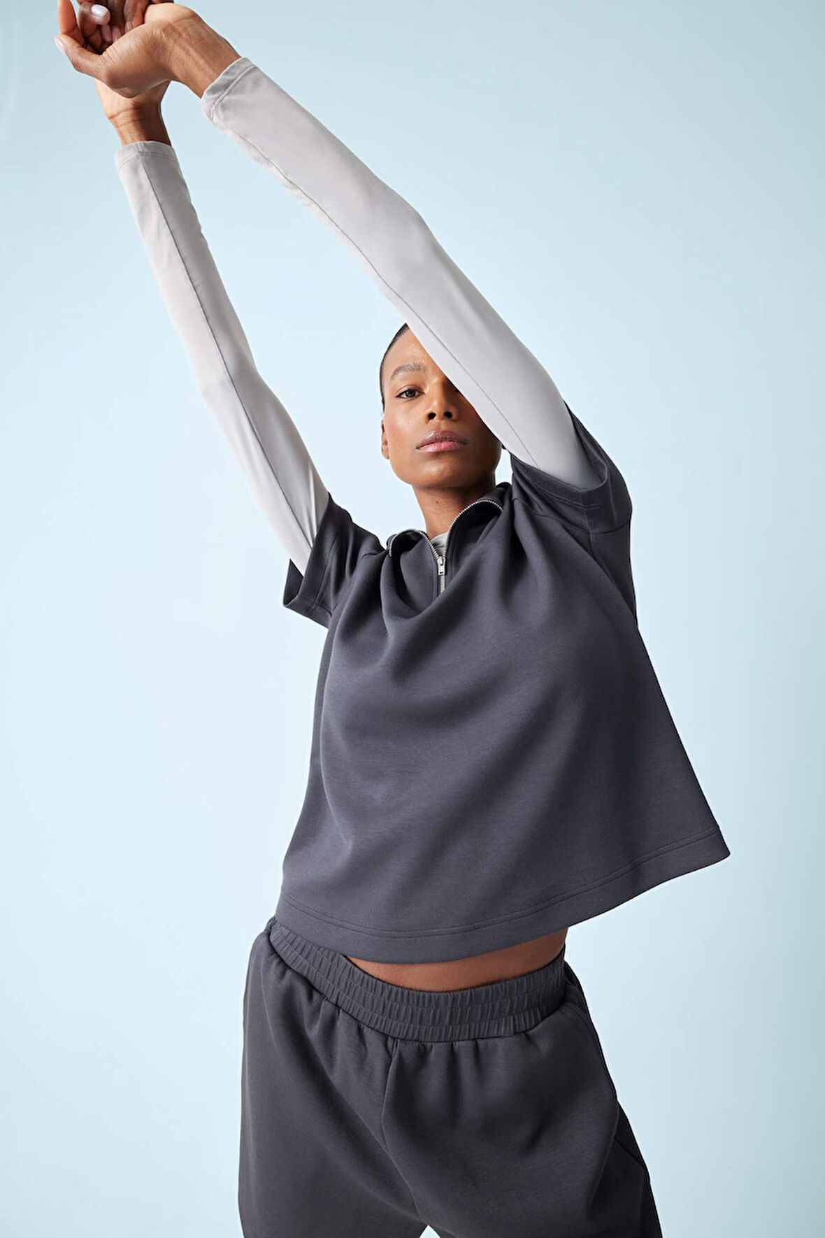 DeFactoFit Standart Fit Dik Yaka Sporcu Modal Kısa Kollu Tişört E2931AX25SMAR231