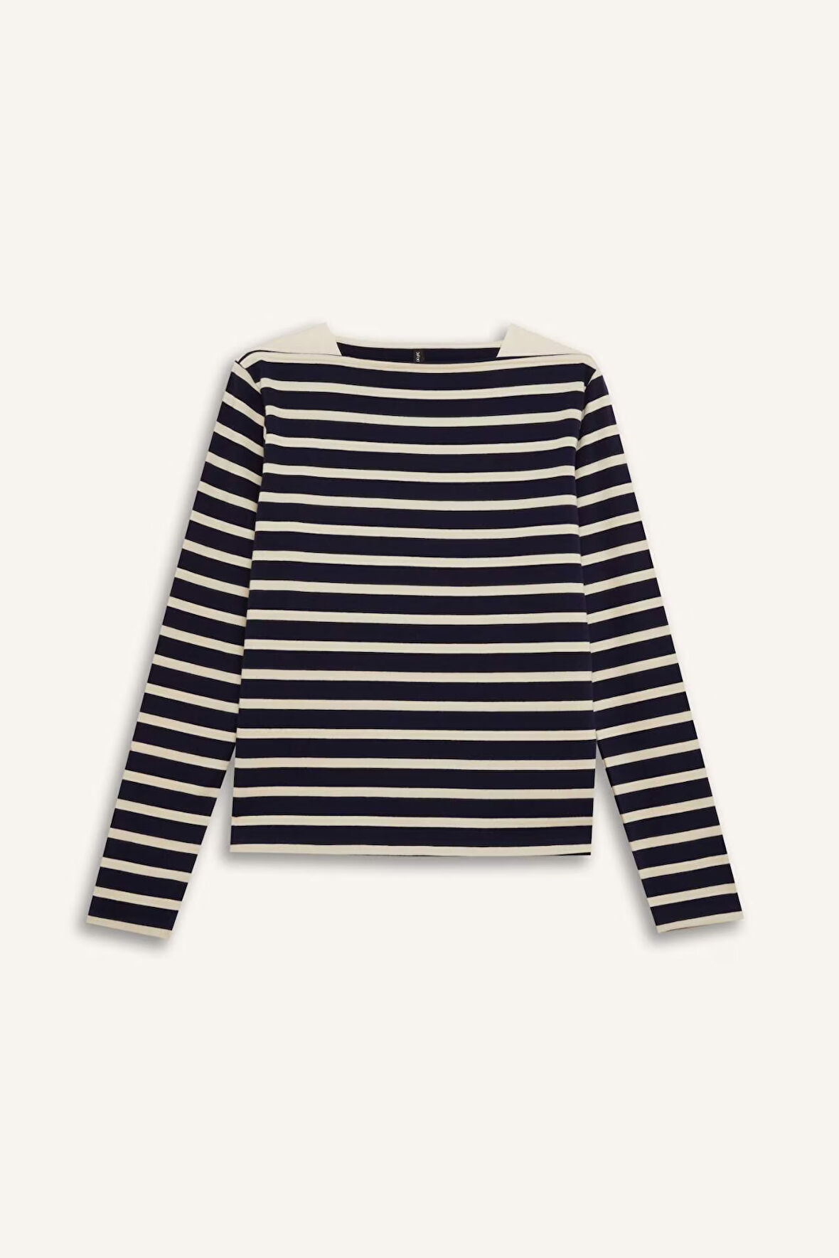DeFacto Regular Fit Bisiklet Yaka Çizgili Penye Uzun Kollu Tişört D9015AX24WNNV245
