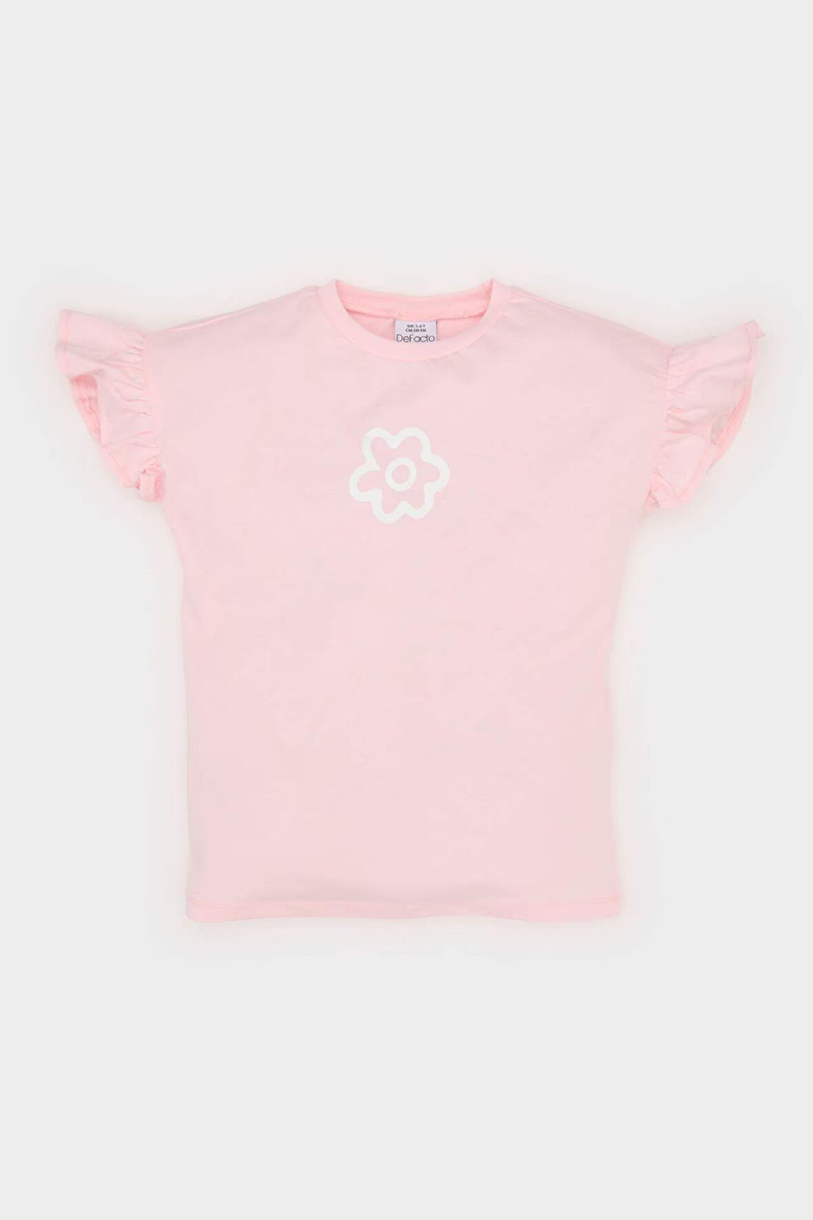 DeFacto Kız Bebek Bisiklet Yaka Çiçekli Kısa Kollu Tişört Z9212A225SMPN99
