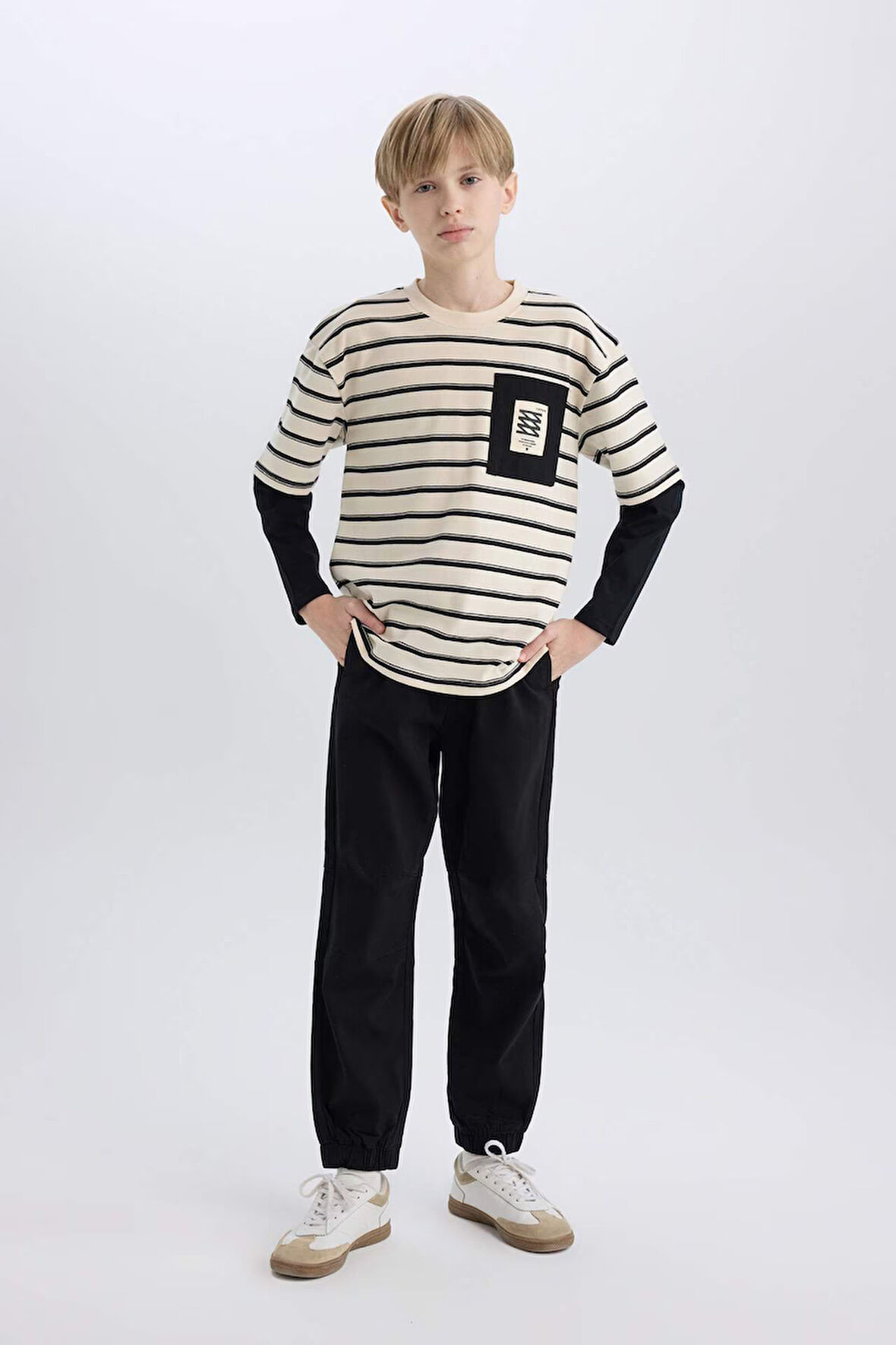 Erkek Çocuk Jogger Fit Jogger Paça Gabardin Pantolon