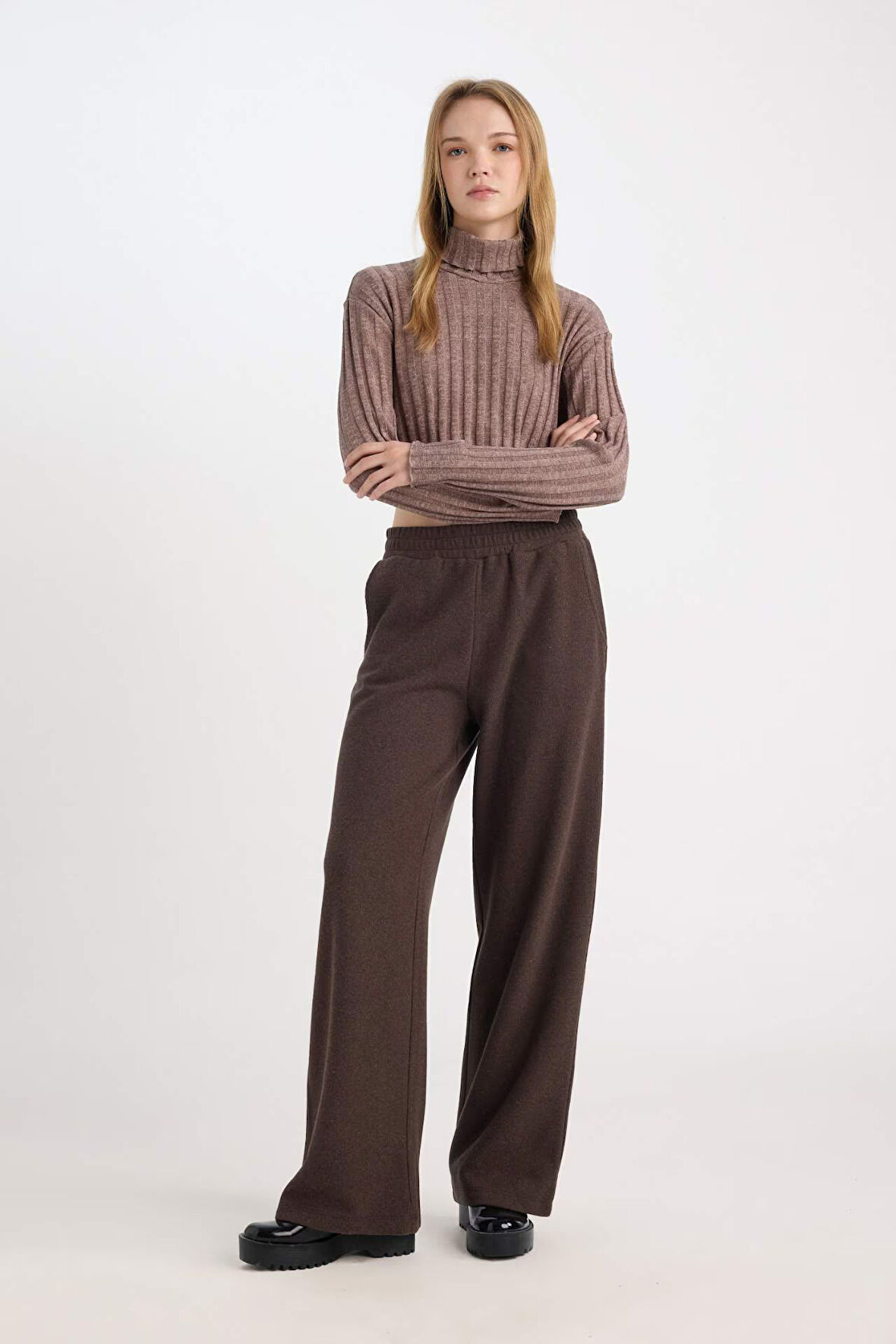 	Wide Leg Geniş Bol Paça Cepli Bağcıklı Uzun Boy Eşofman Altı