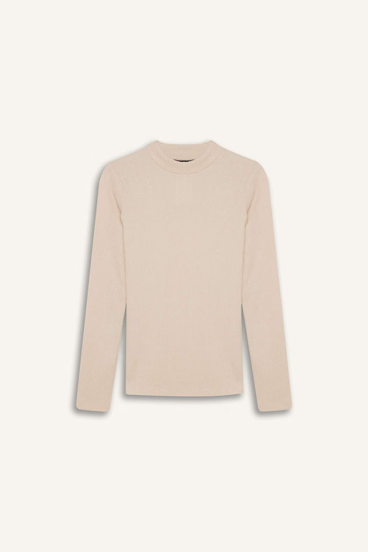 DeFacto Regular Fit Basic Düz Fitilli Kaşkorse Uzun Kollu Tişört E0296AX24WNER238