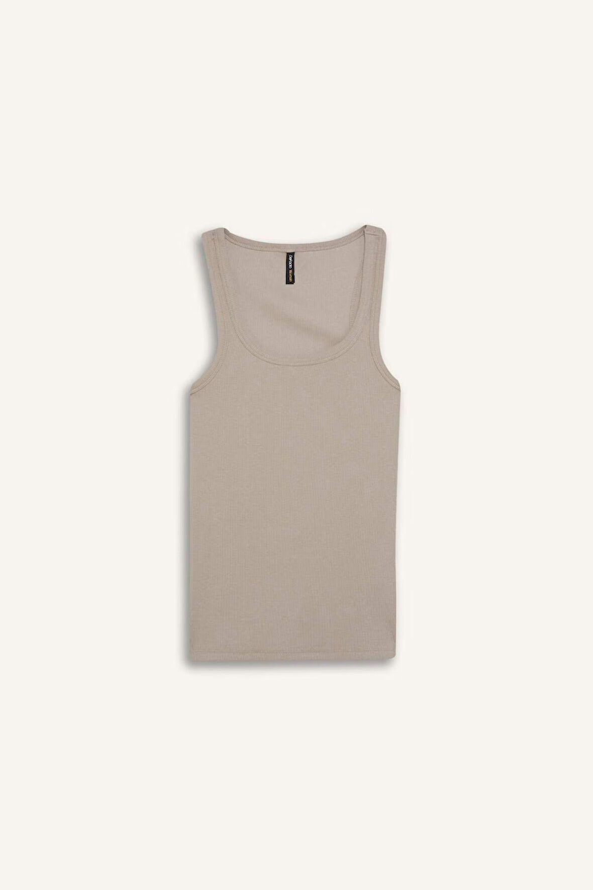 DeFacto Slim Fit Dar Kesim Basic Düz Yuvarlak Yaka Fitilli Kaşkorse Atlet E5539AX25SMBG130